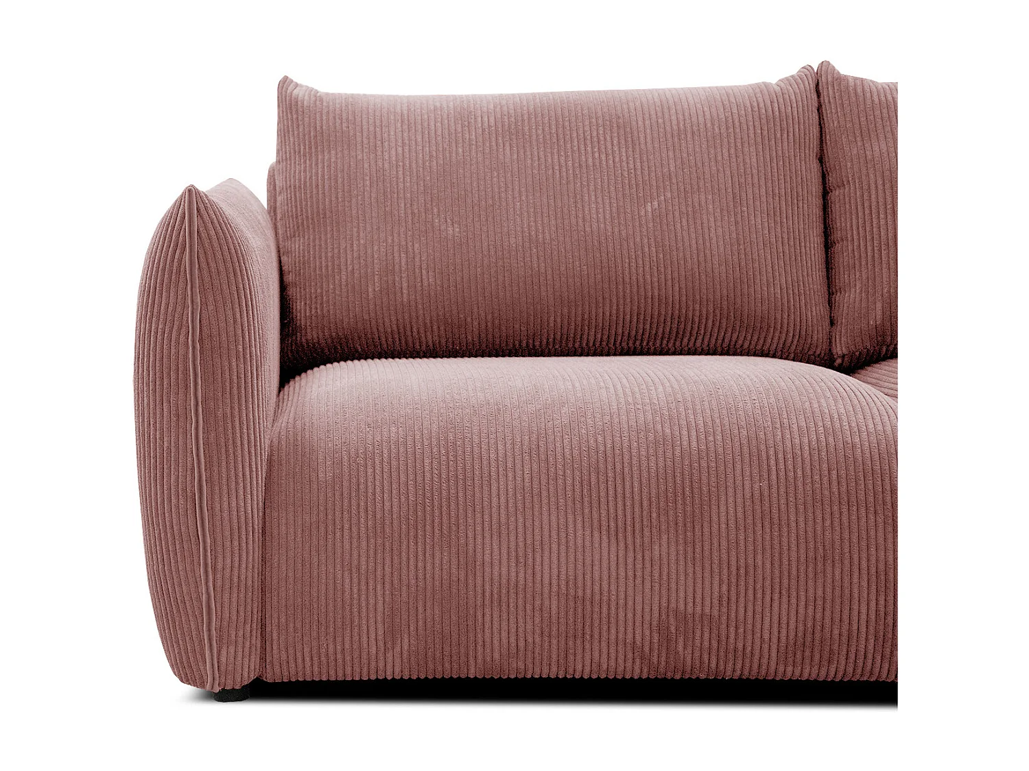 TAUER Ecksofa 5-Sitzer rechts, altrosa