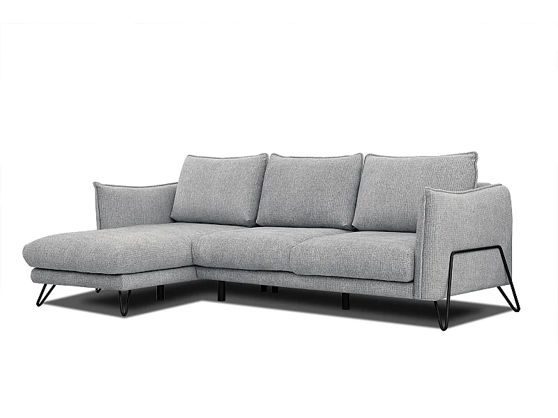 HOSTEN Ecksofa 4-Sitzer links, grau