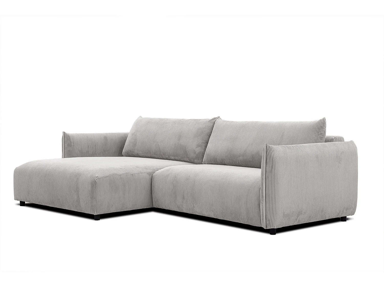 TAUER Ecksofa 5-Sitzer, perlweiß