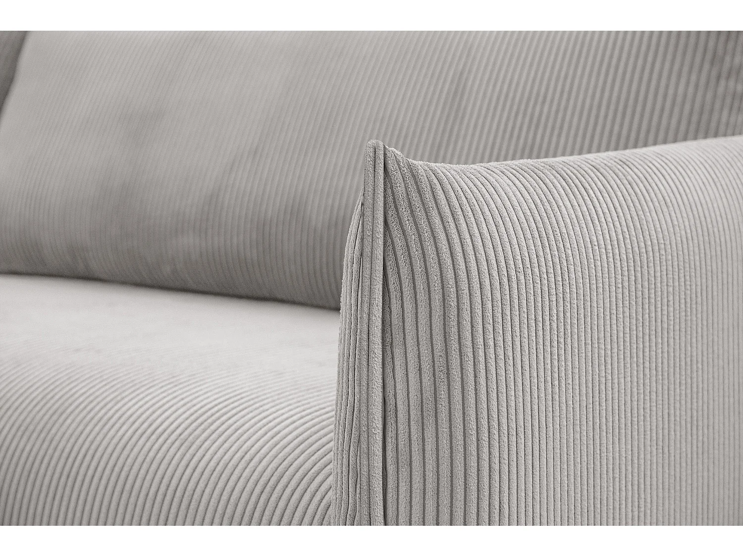 TAUER Ecksofa 5-Sitzer, perlweiß