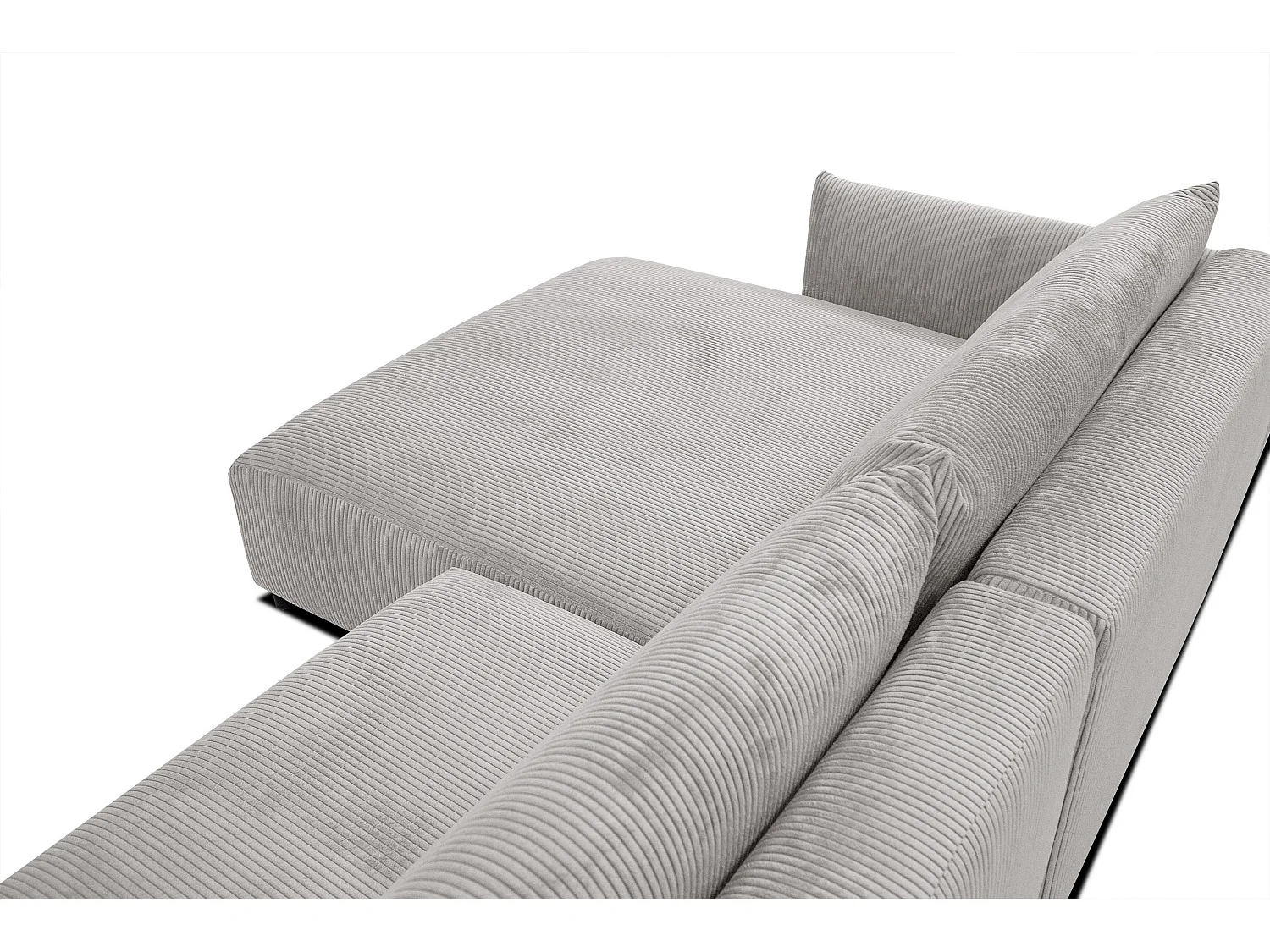 TAUER Ecksofa 5-Sitzer, perlweiß