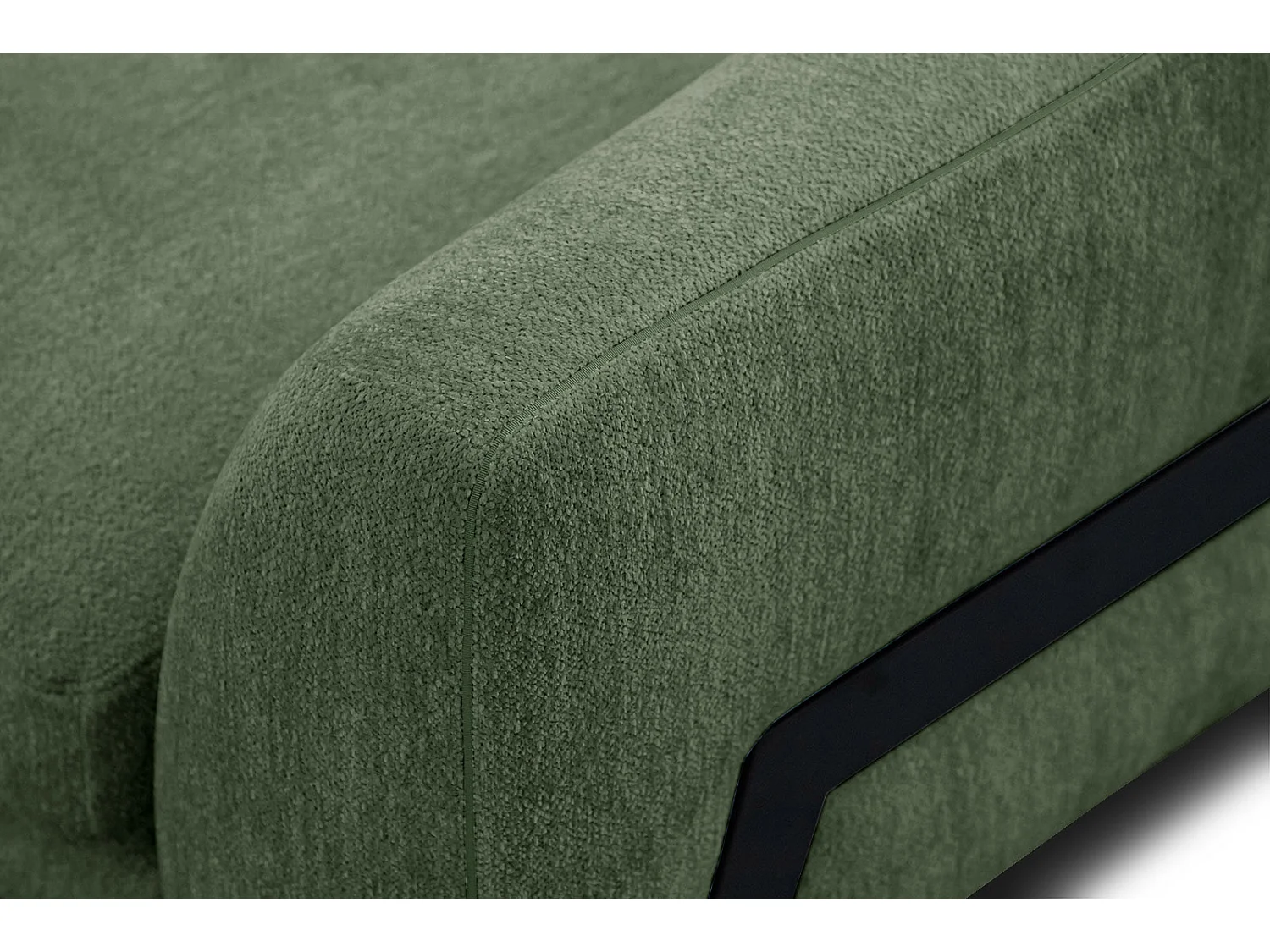 WINTER Ecksofa 4-Sitzer links, dunkelgrün