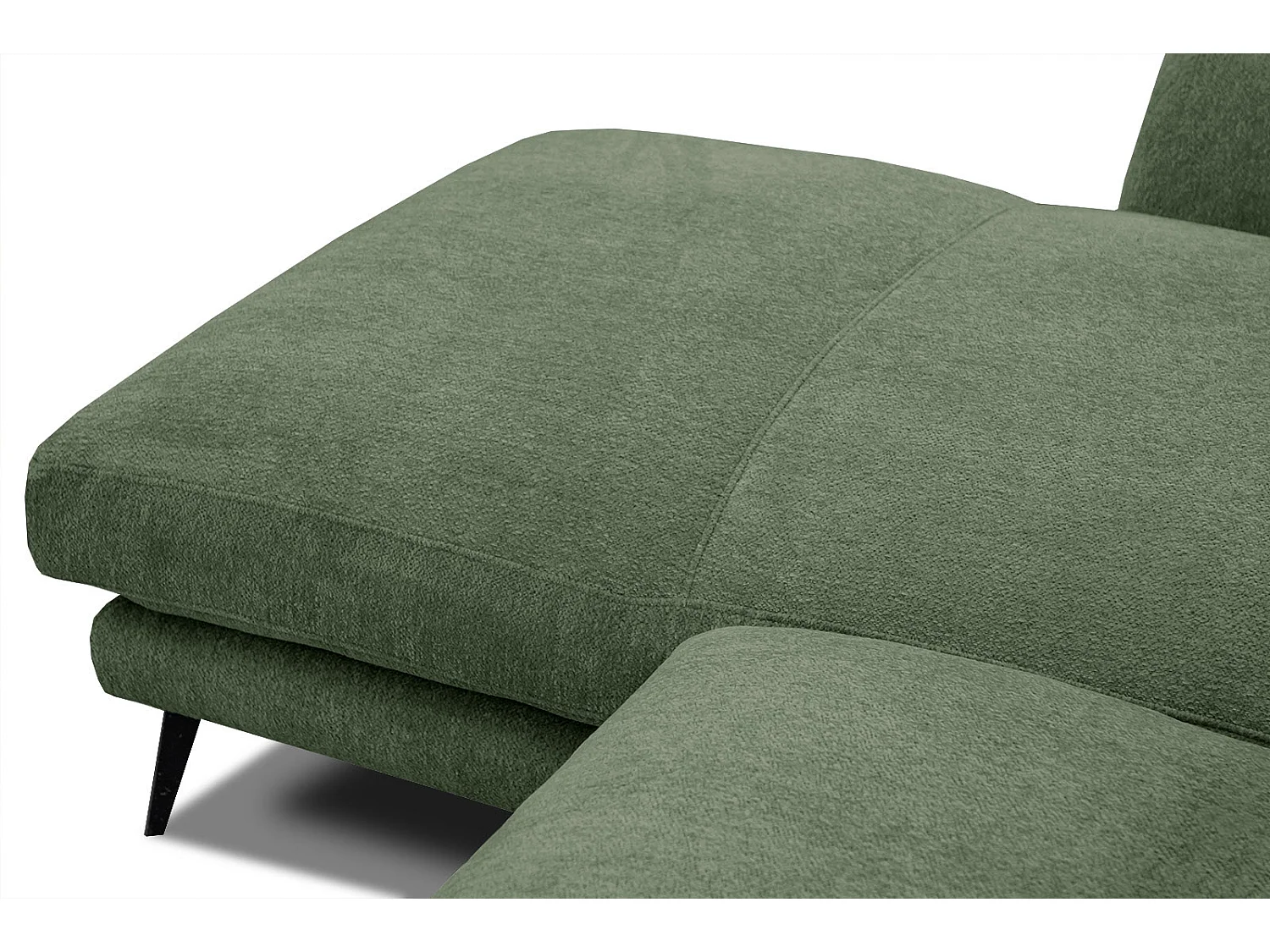 WINTER Ecksofa 4-Sitzer links, dunkelgrün