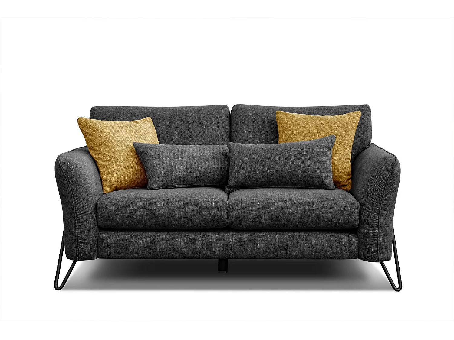 LOREM Sofa 2-Sitzer, schwarz