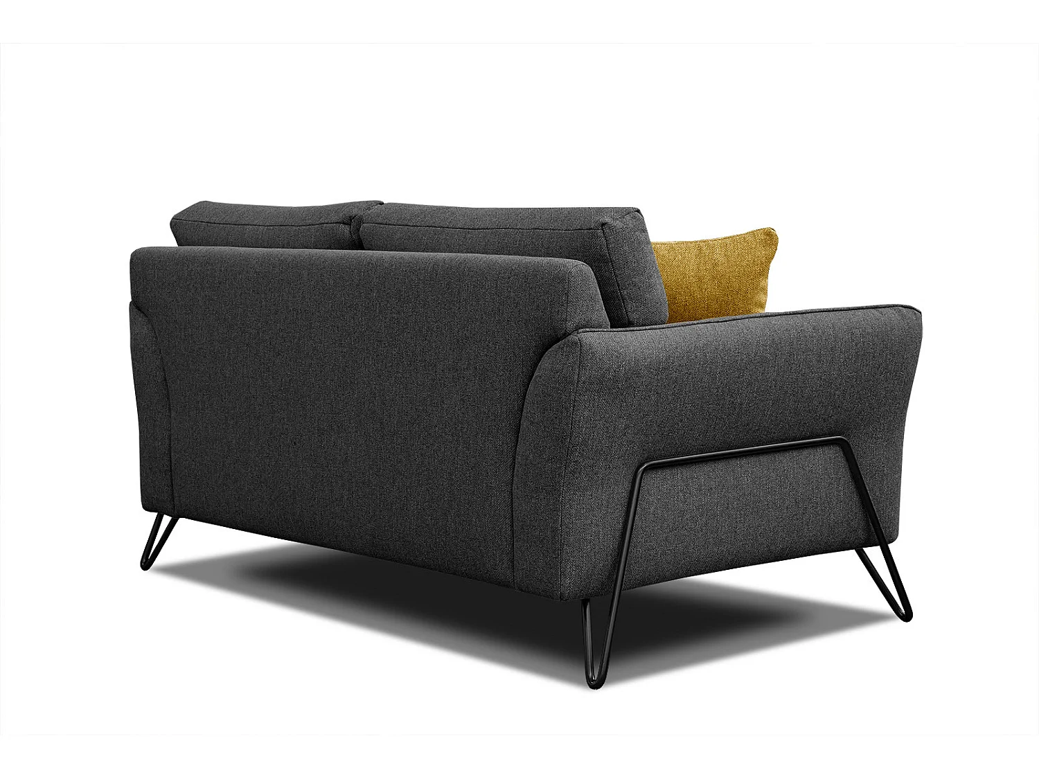 LOREM Sofa 2-Sitzer, schwarz