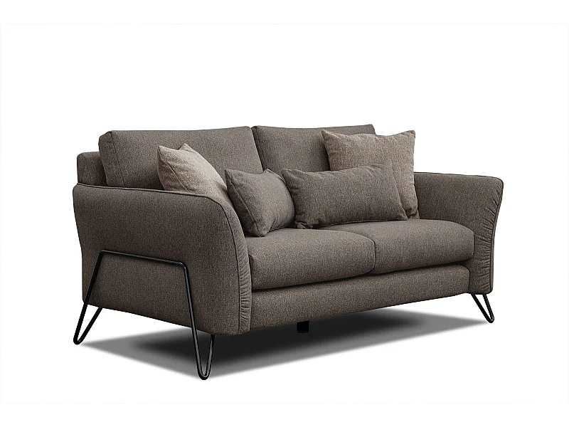 LOREM Sofa 2-Sitzer, dunkelbraun
