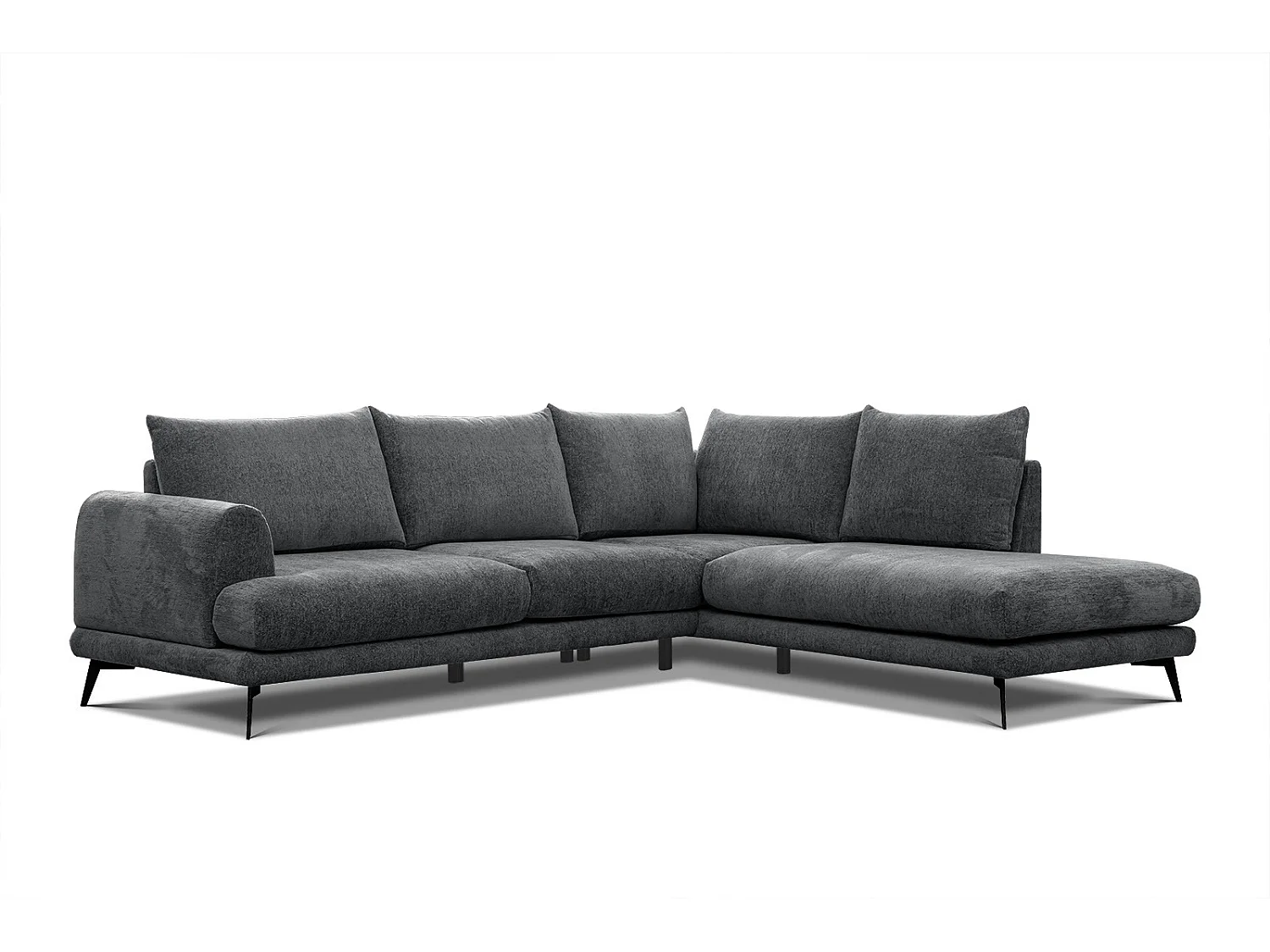 ADRIA Ecksofa 5-Sitzer rechts, graphit