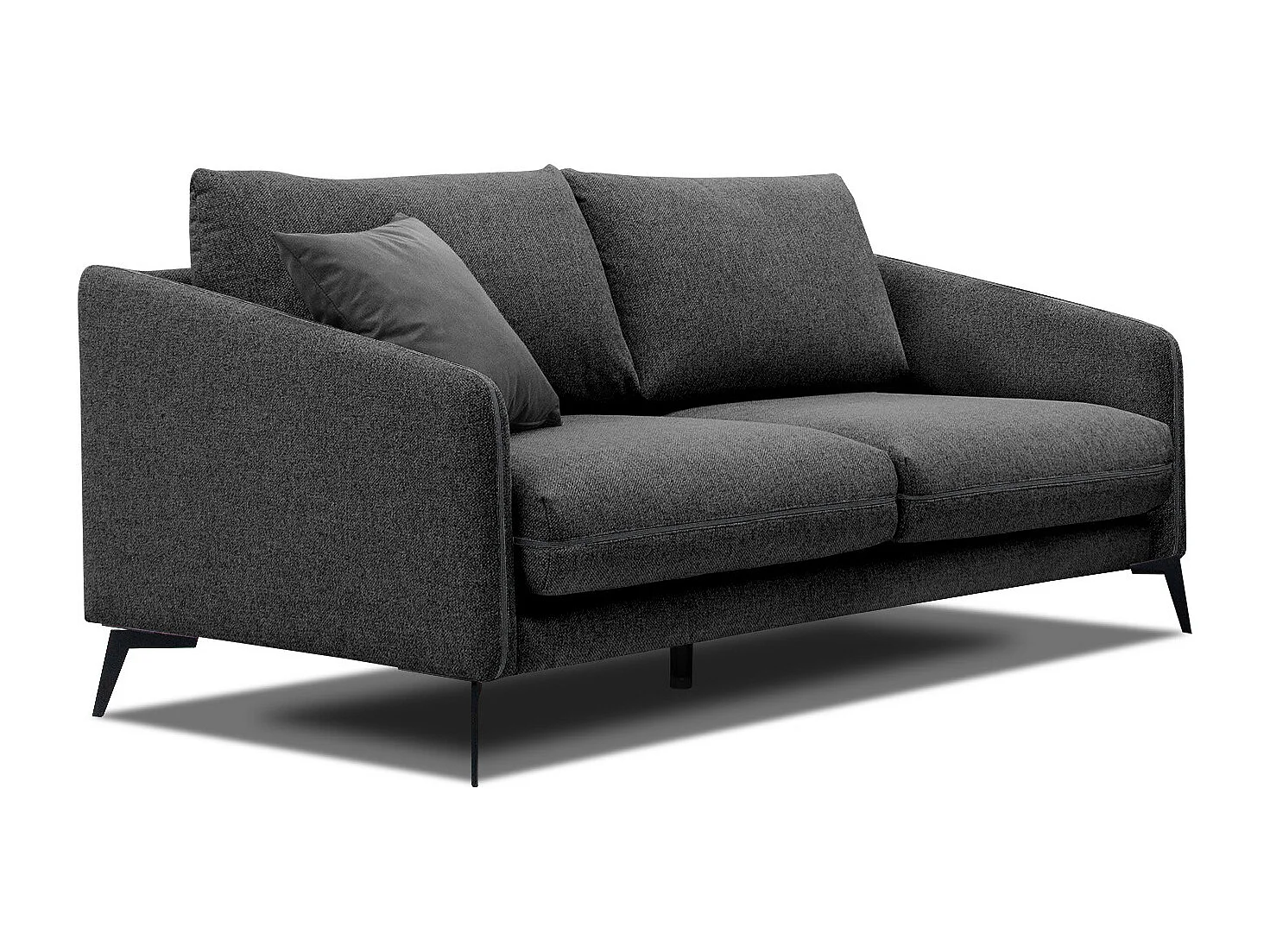 SOGEL Sofa 2,5-Sitzer, schwarz