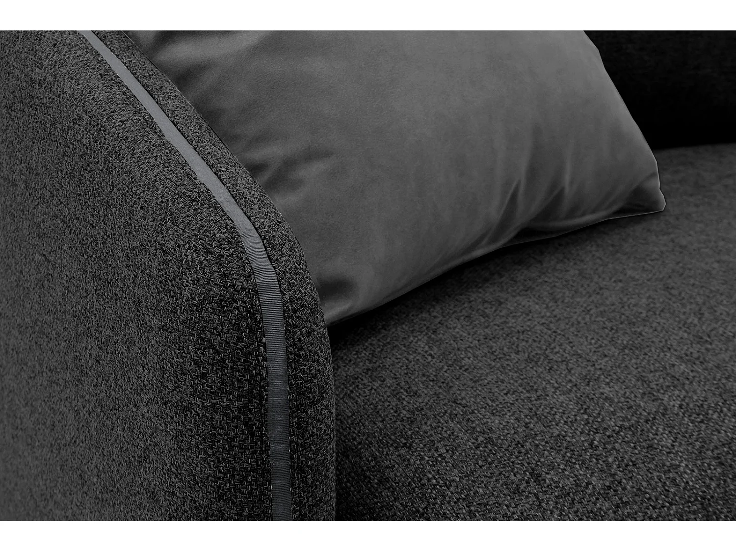 SOGEL Sofa 2,5-Sitzer, schwarz