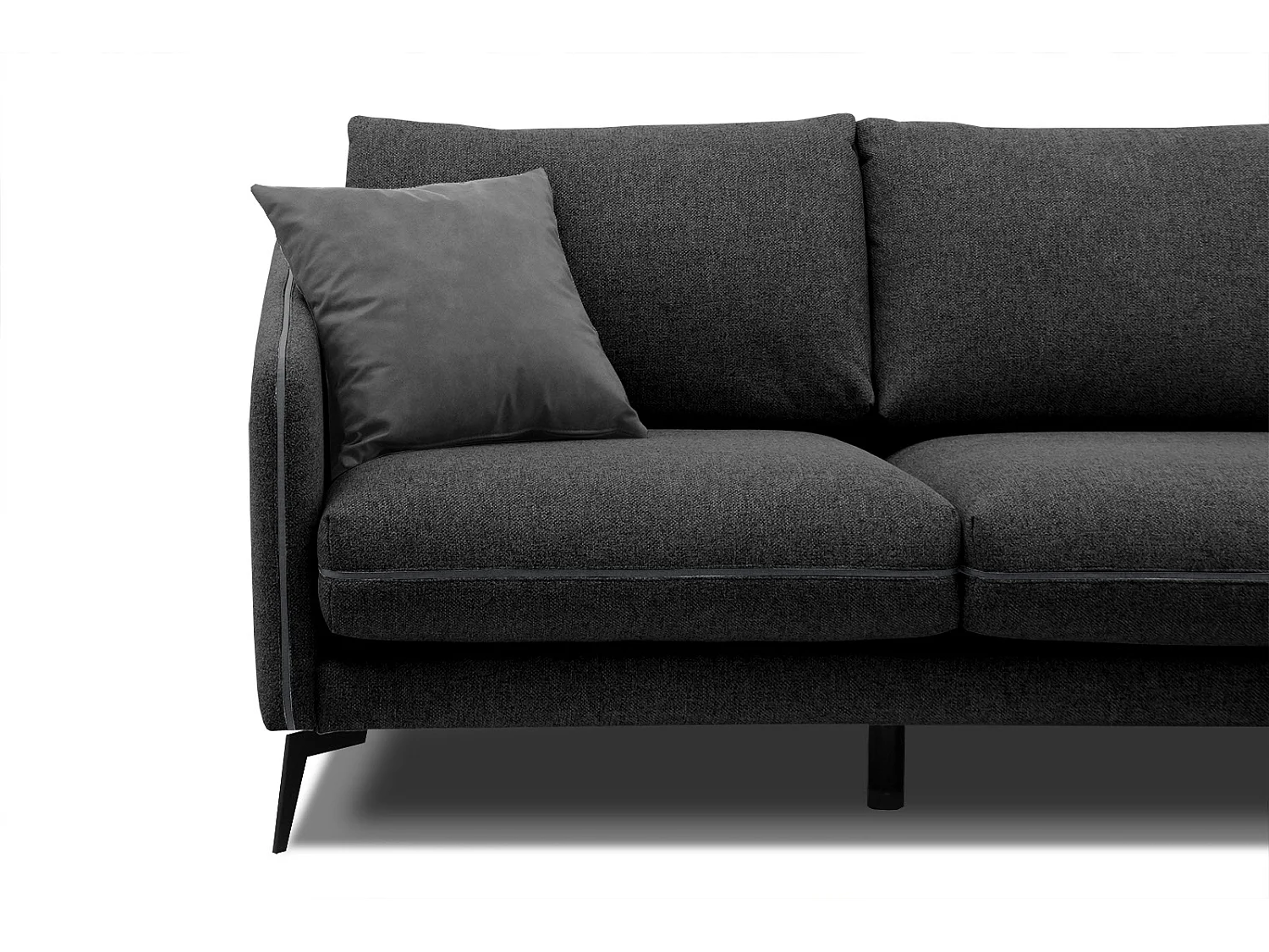 SOGEL Sofa 2,5-Sitzer, schwarz