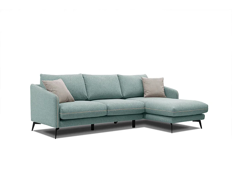 SOGEL Ecksofa 4-Sitzer rechts, minzegrün