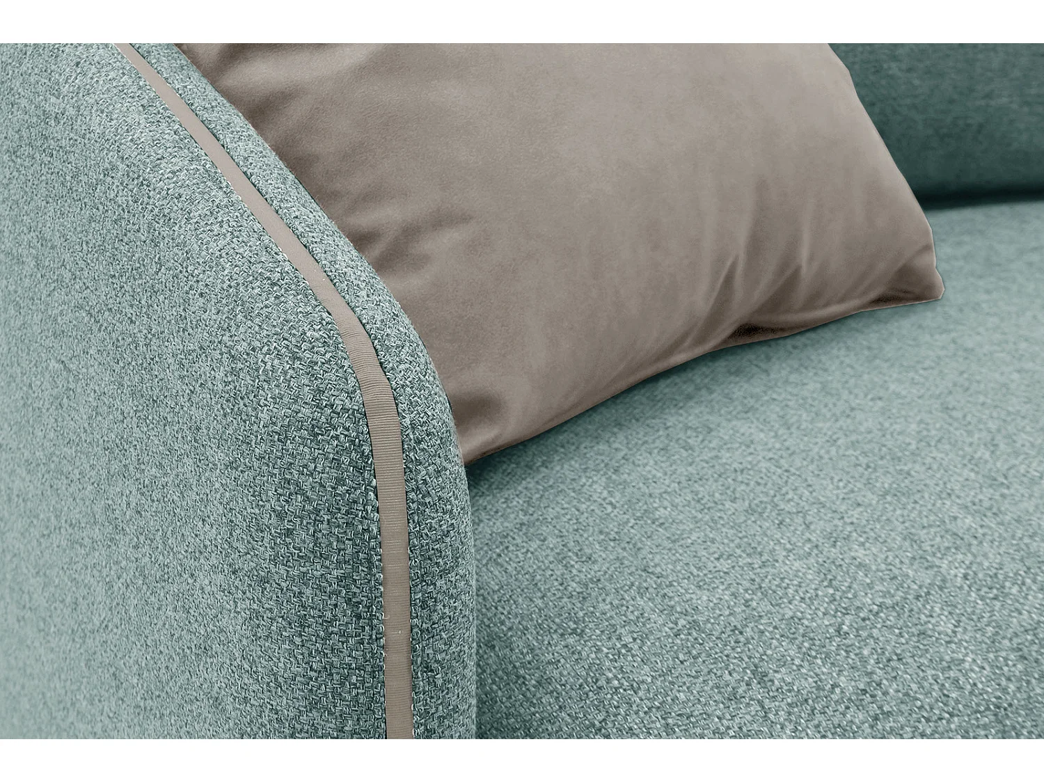 SOGEL Ecksofa 4-Sitzer rechts, minzegrün