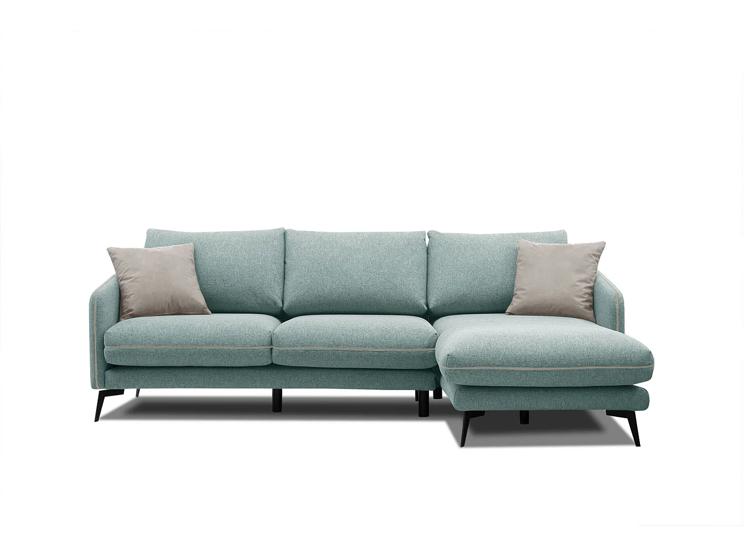 SOGEL Ecksofa 4-Sitzer rechts, minzegrün