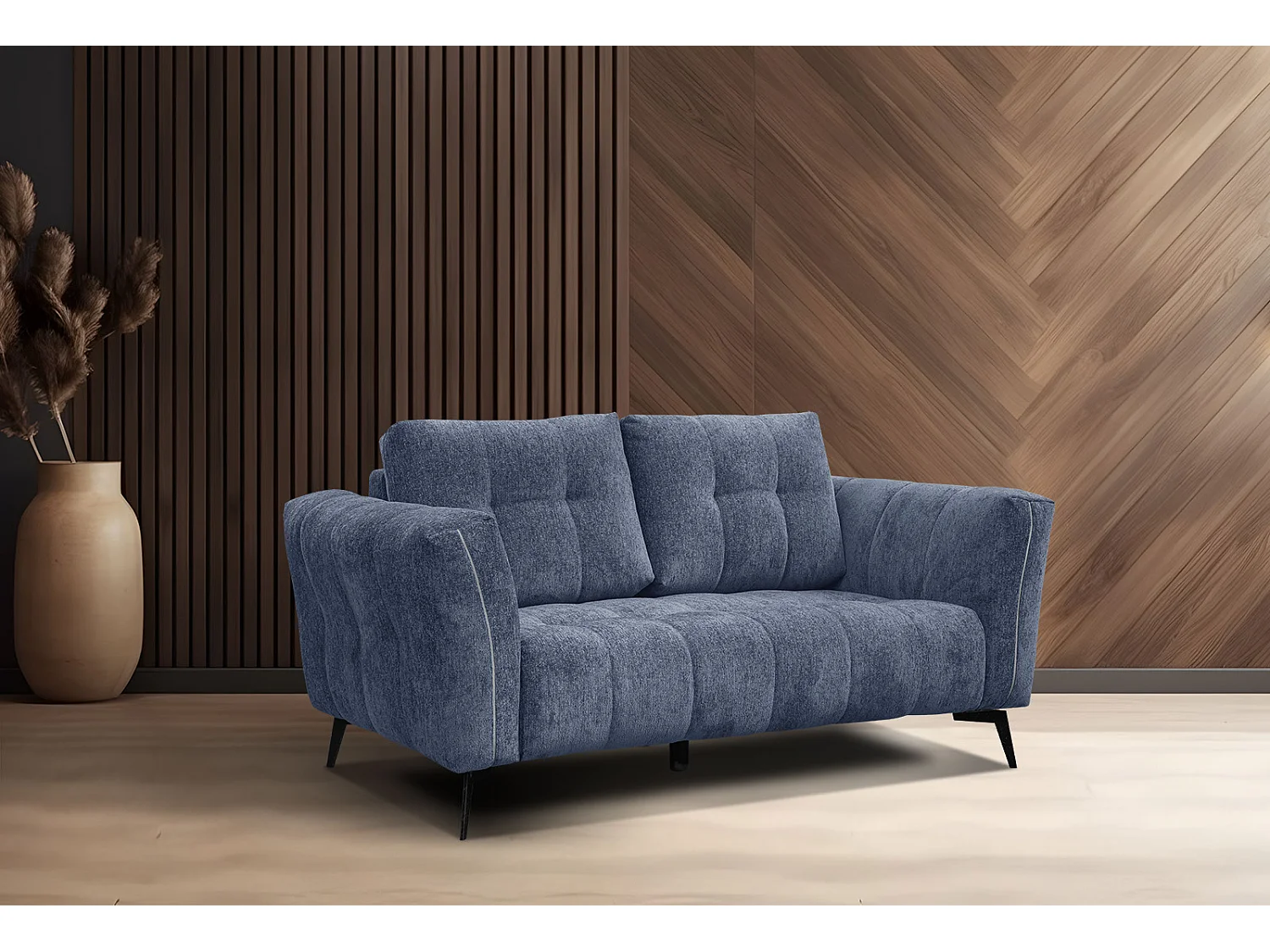 KALMER Sofa 2-Sitzer, dunkelblau