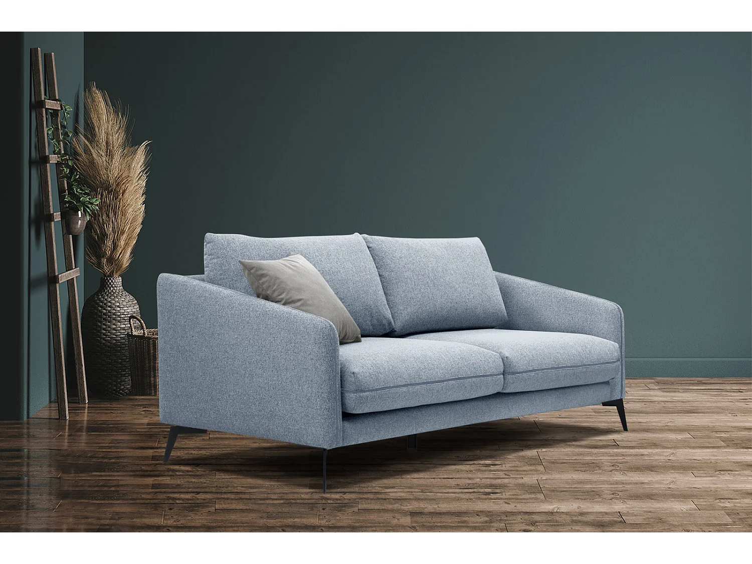 SOGEL Sofa 2,5-Sitzer, hellblau