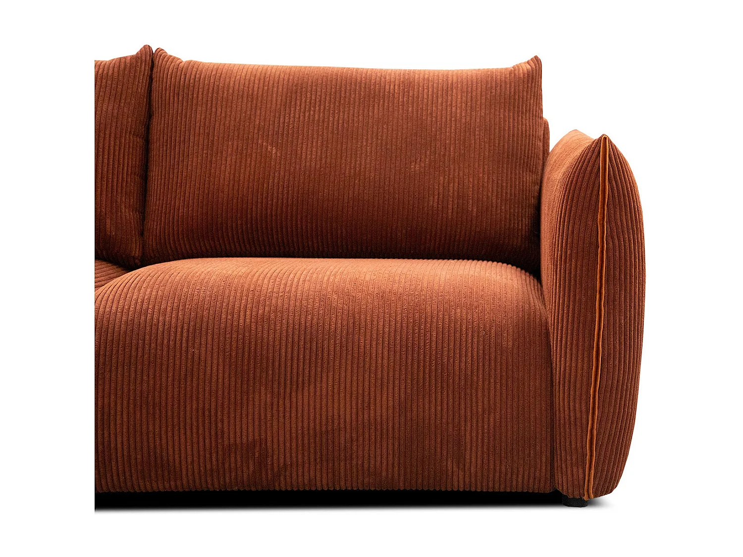 TAUER Ecksofa 5-Sitzer links, orange