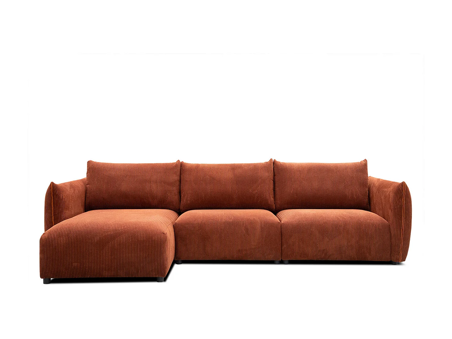 TAUER Ecksofa 5-Sitzer links, orange