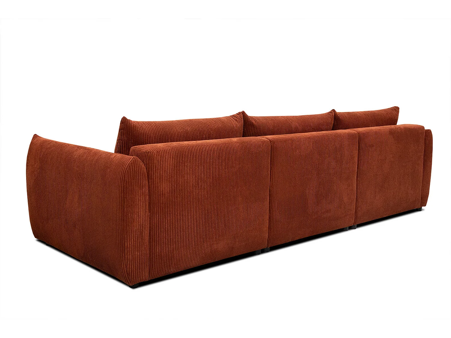 TAUER Ecksofa 5-Sitzer links, orange