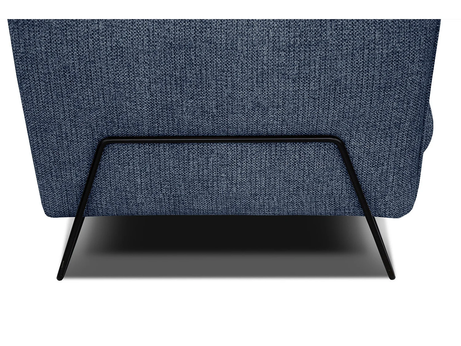 Canapé d'angle droit 4 places tissu bleu  HOSTEN