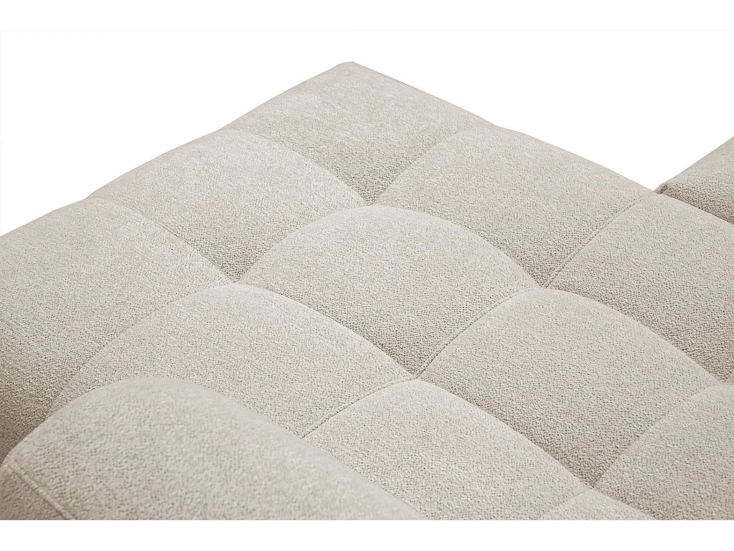 Canapé d'angle droit Salvini 4 places tissu beige