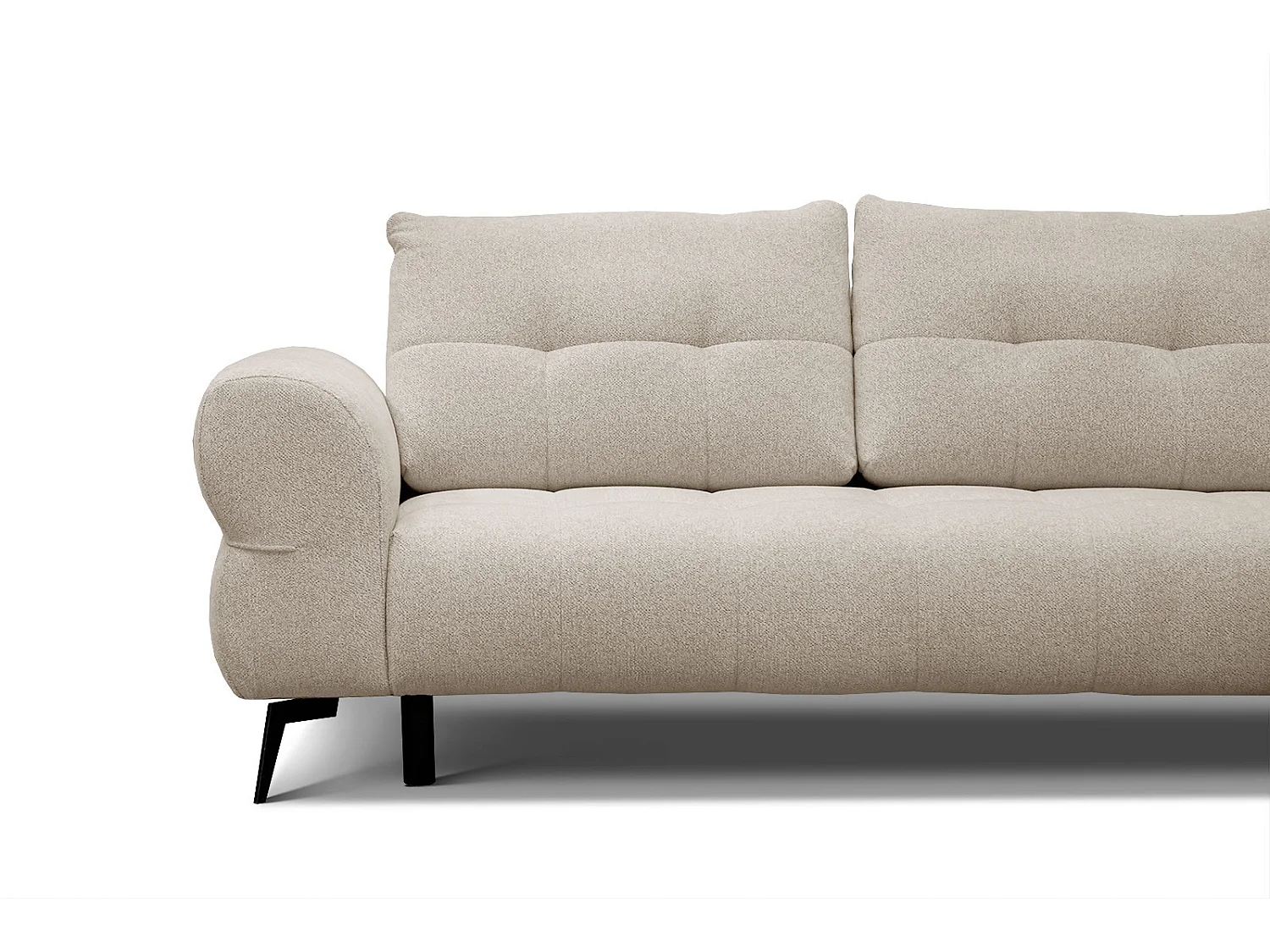 Canapé d'angle droit Salvini 4 places tissu beige