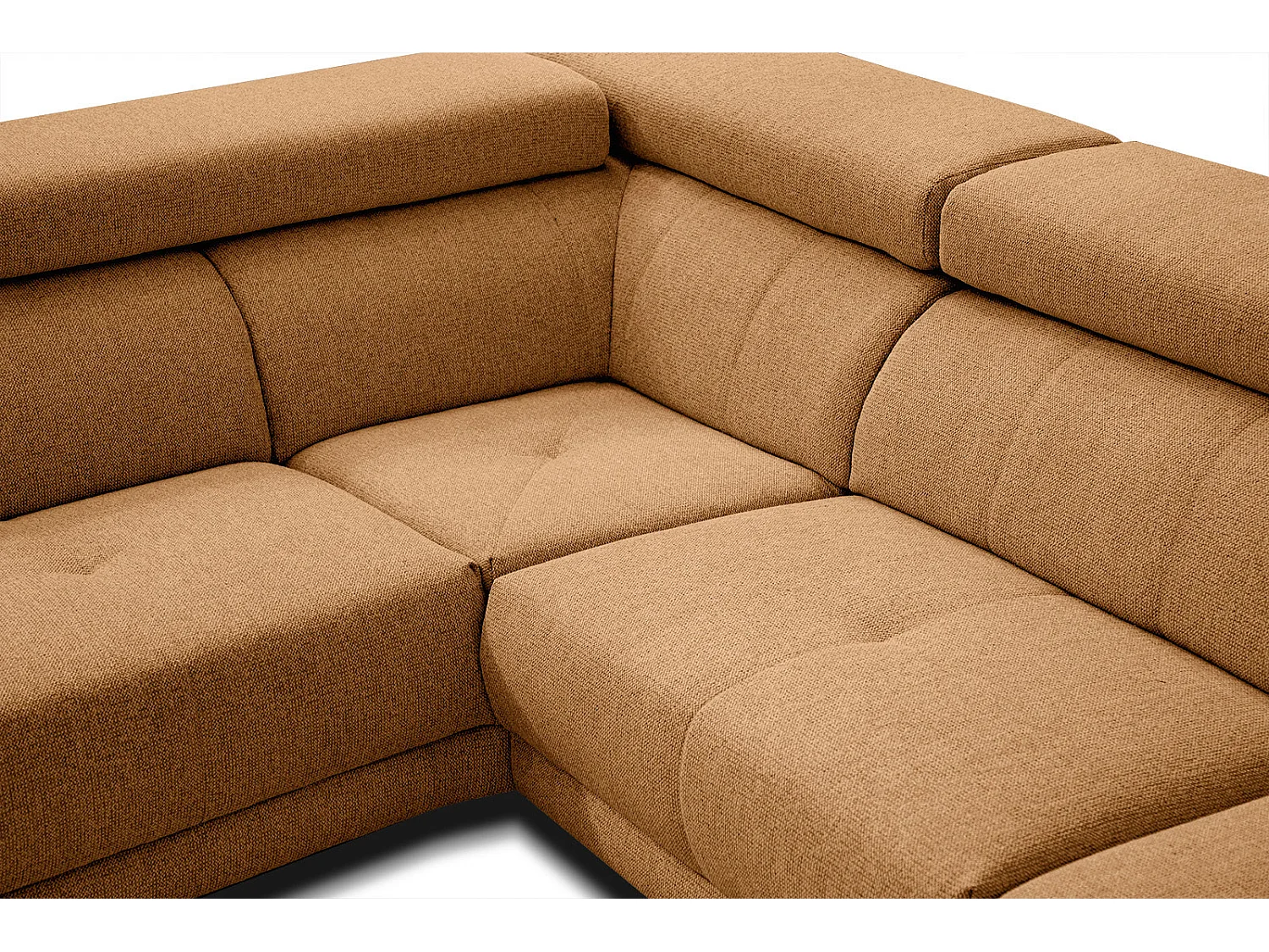 MORELLO Ecksofa 5-Sitzer links mit verstellbare Kopfstützen, orange