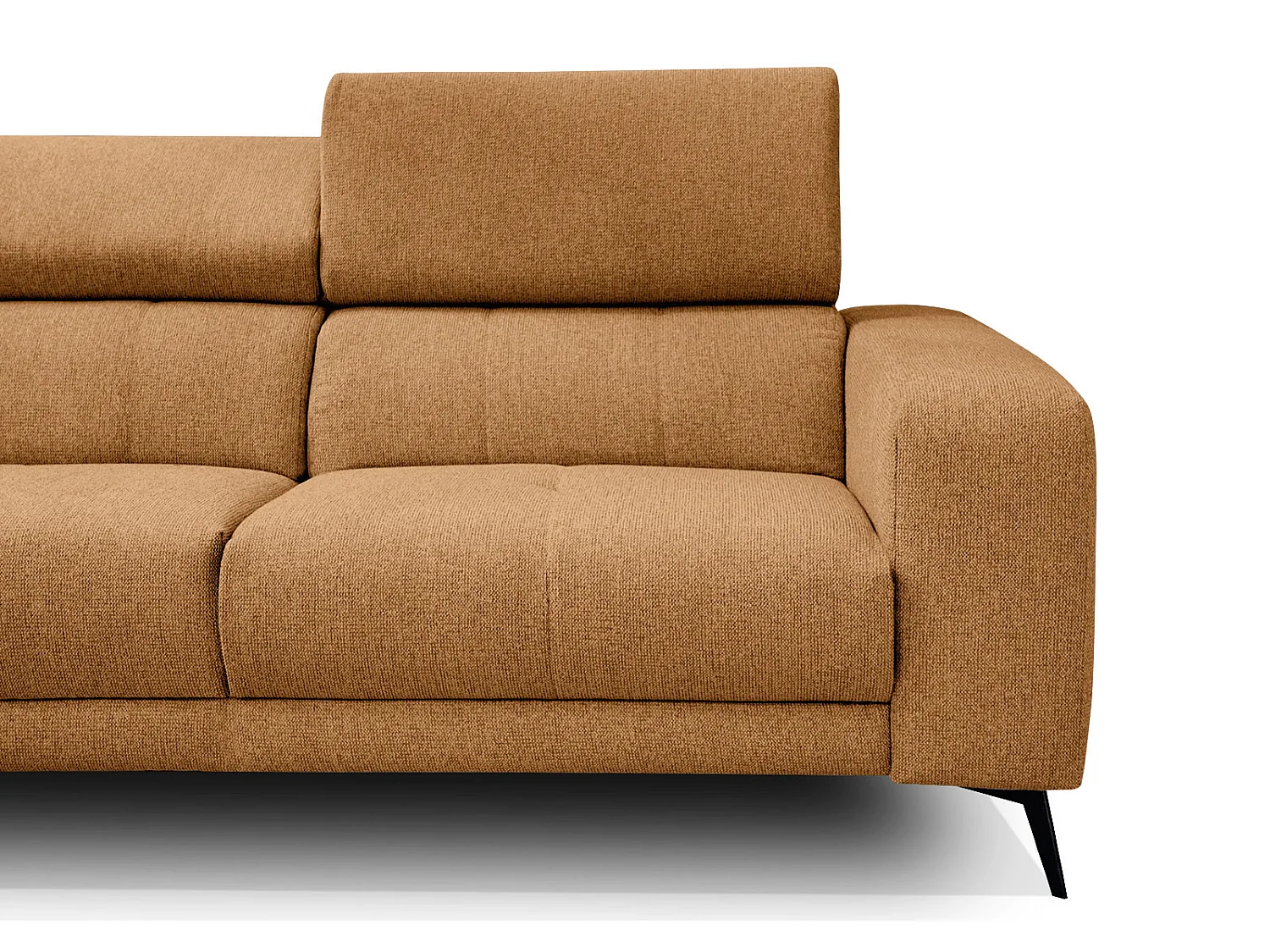 MORELLO Ecksofa 5-Sitzer links mit verstellbare Kopfstützen, orange