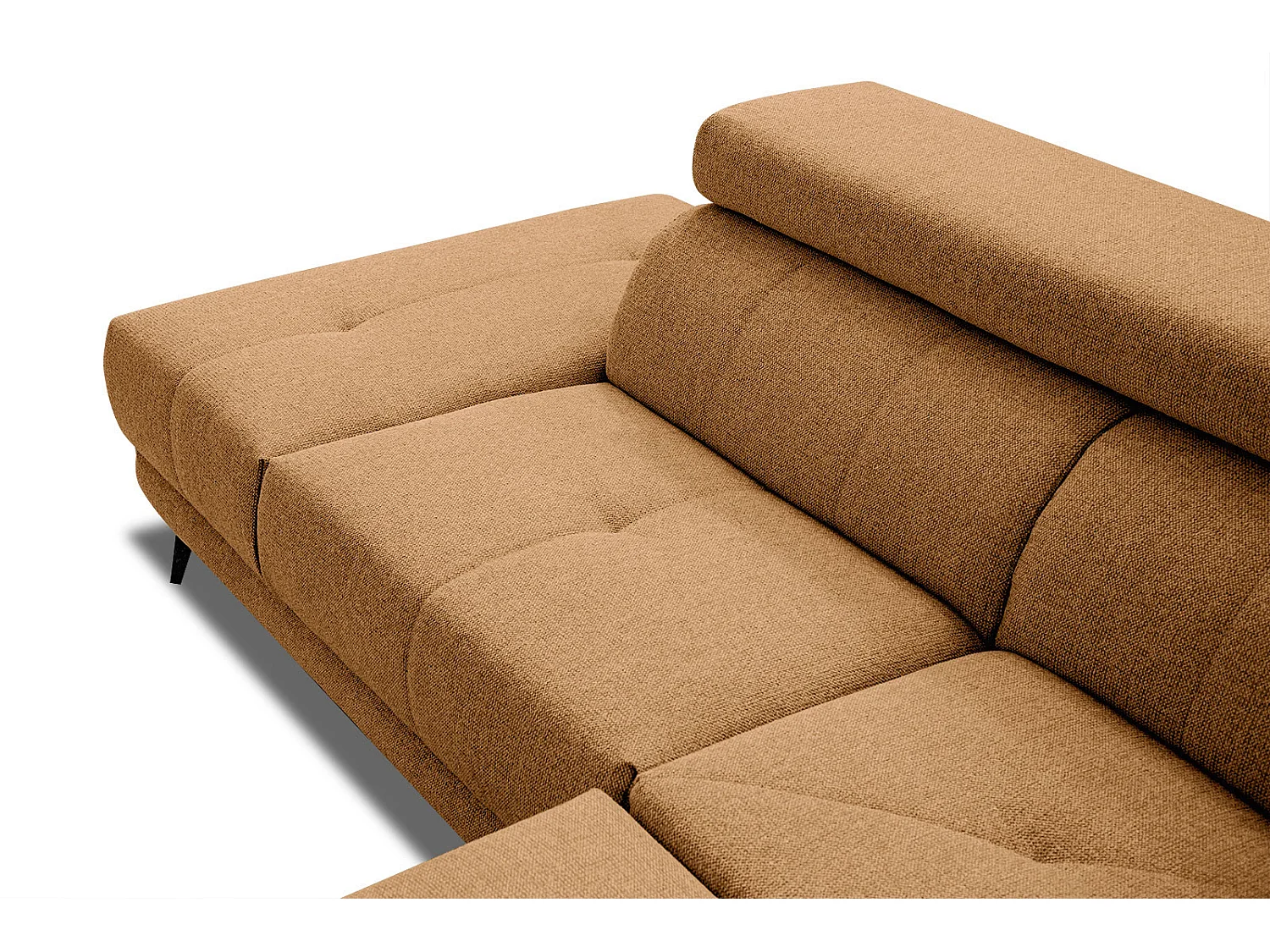 MORELLO Ecksofa 5-Sitzer links mit verstellbare Kopfstützen, orange