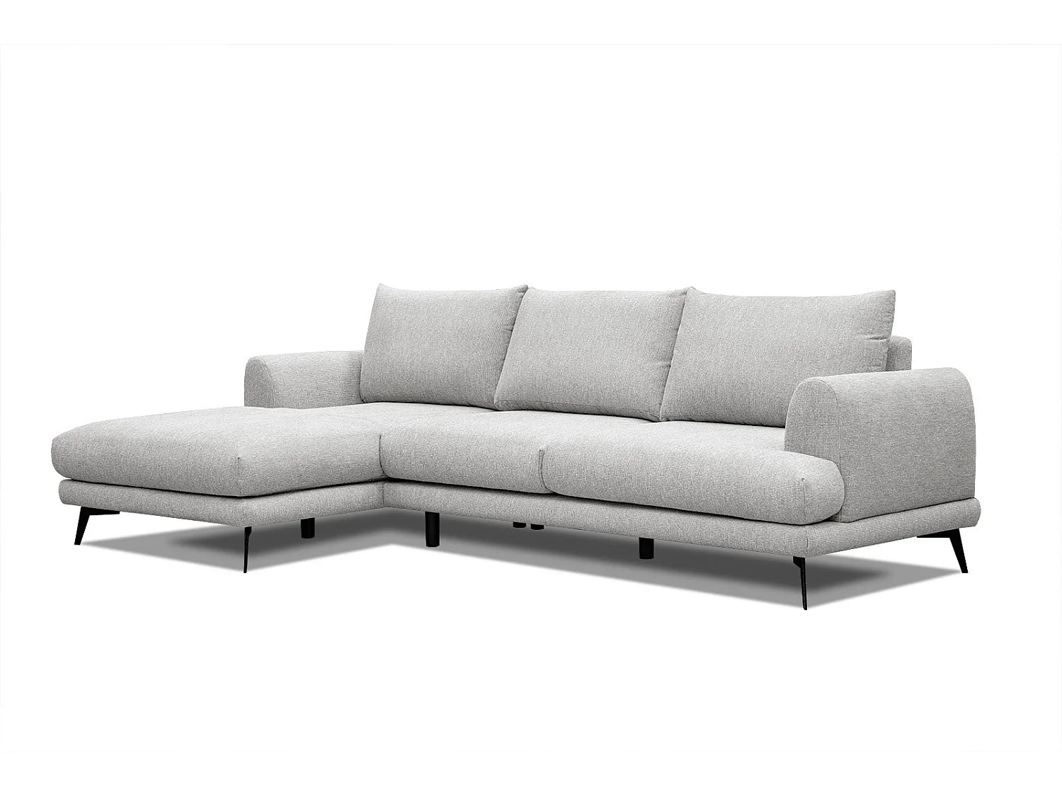 ADRIA Ecksofa 4-Sitzer links, creme
