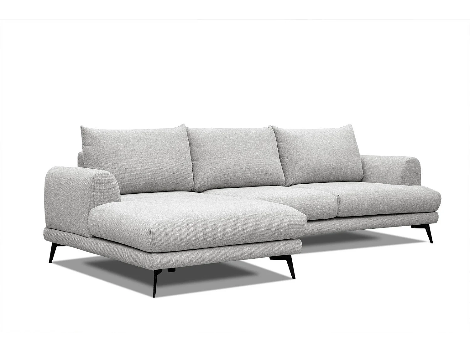ADRIA Ecksofa 4-Sitzer links, creme
