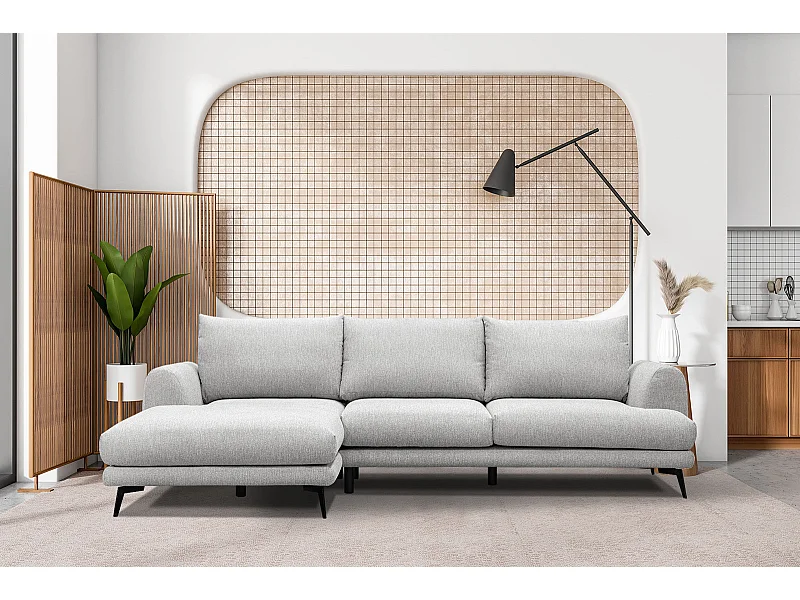 ADRIA Ecksofa 4-Sitzer links, creme