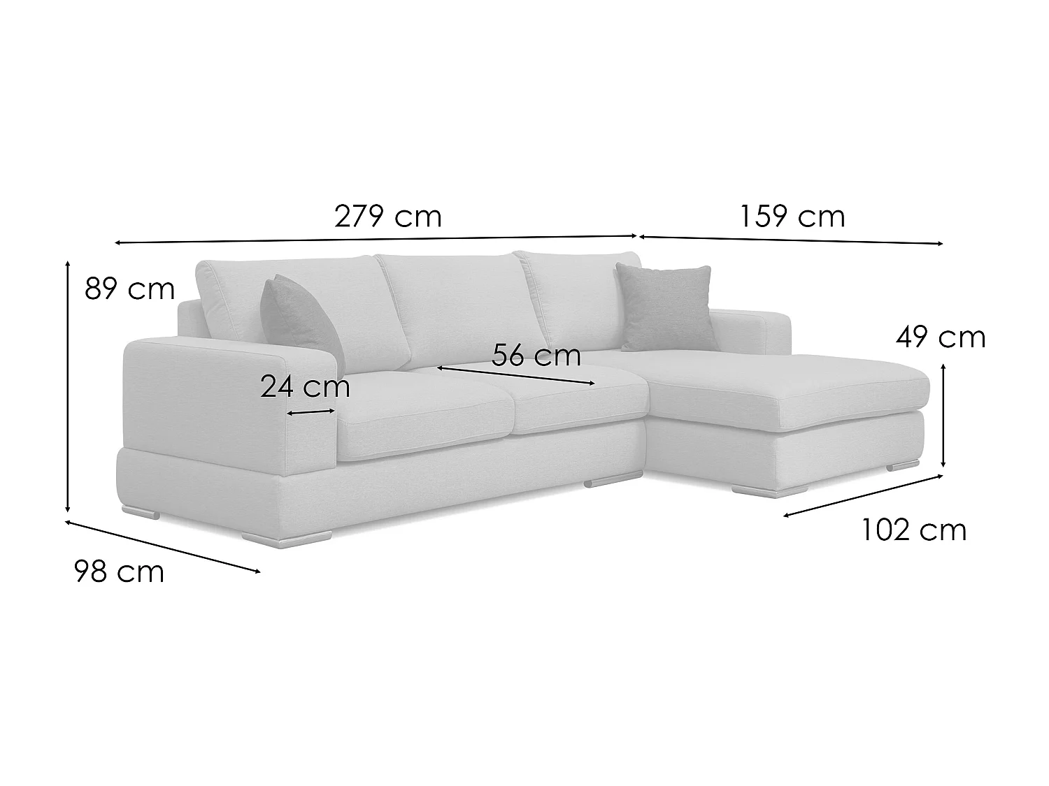 OTTO Ecksofa 4-Sitzer rechts, bordeaux