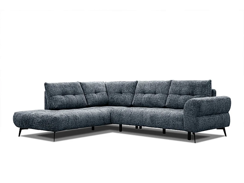 SALVINI Ecksofa 5-Sitzer links, marineblau