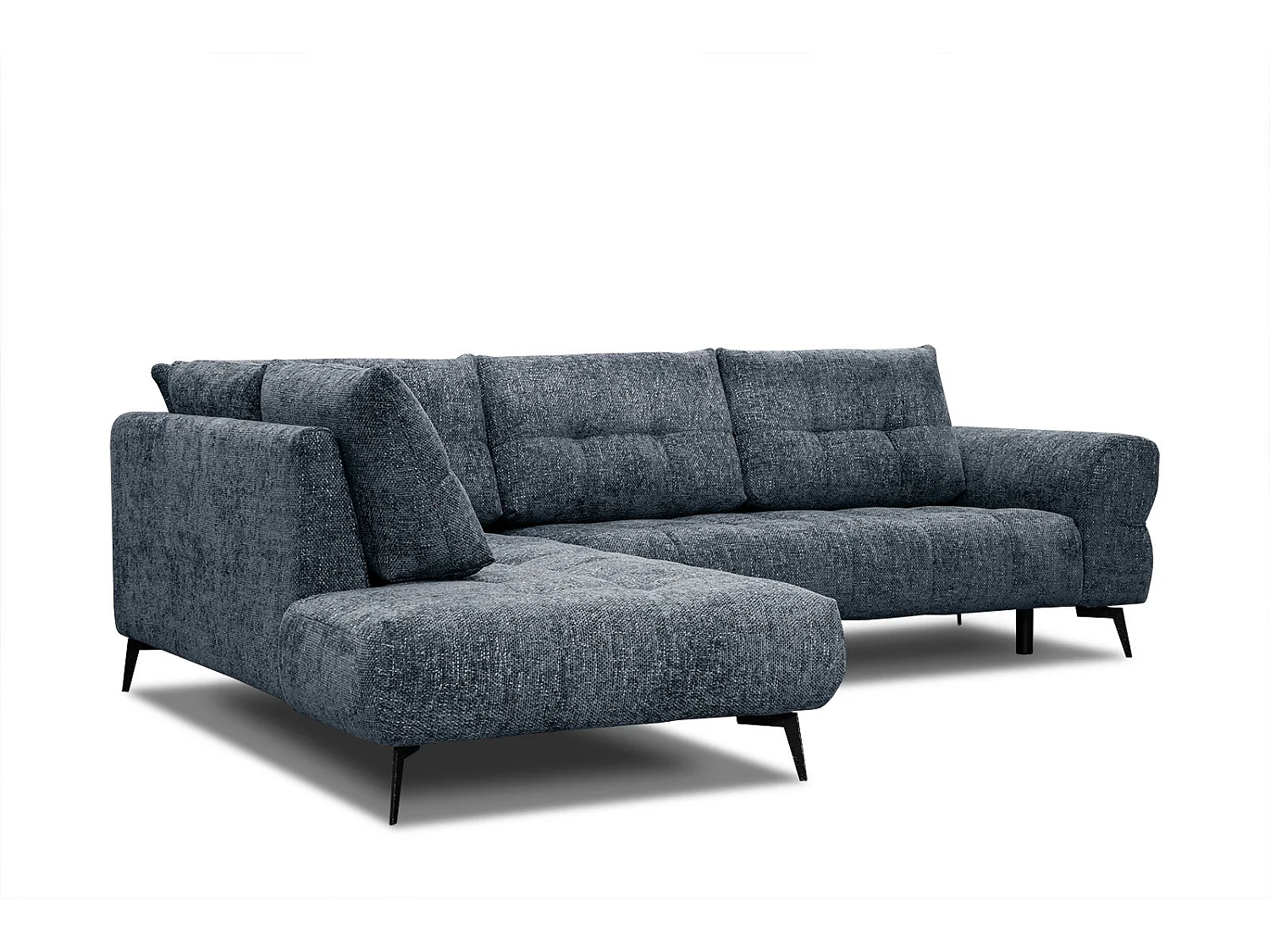 SALVINI Ecksofa 5-Sitzer links, marineblau