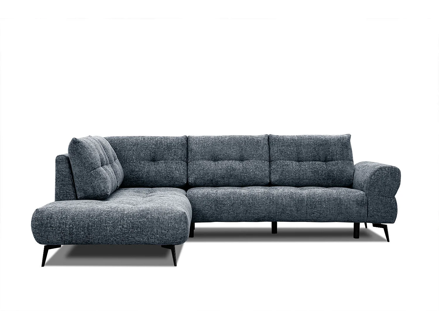 SALVINI Ecksofa 5-Sitzer links, marineblau