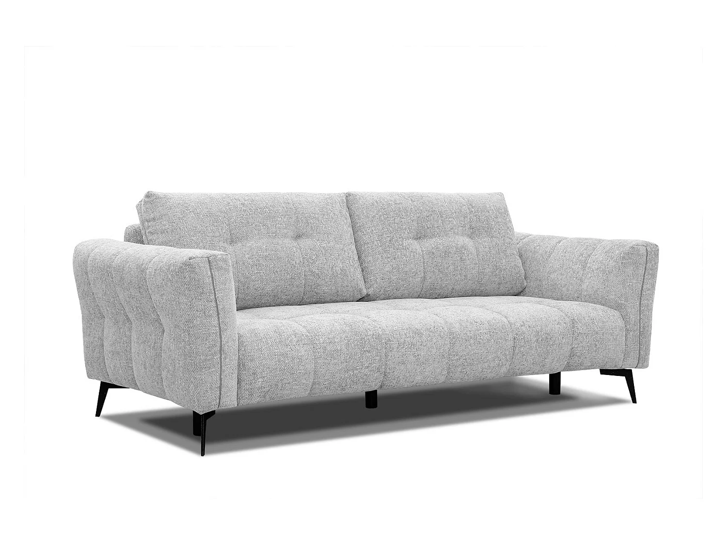 Canapé droit 3 places XXL tissu gris clair