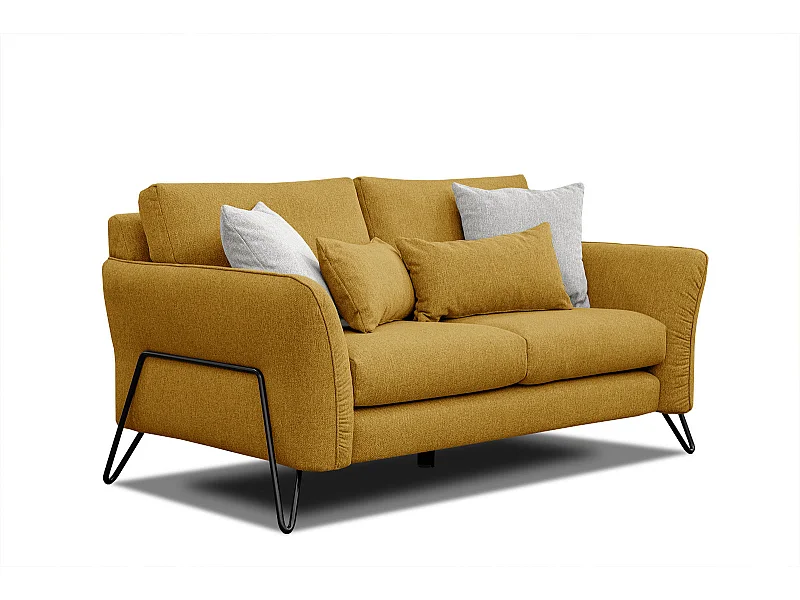 LOREM Sofa 2-Sitzer, senfgelb
