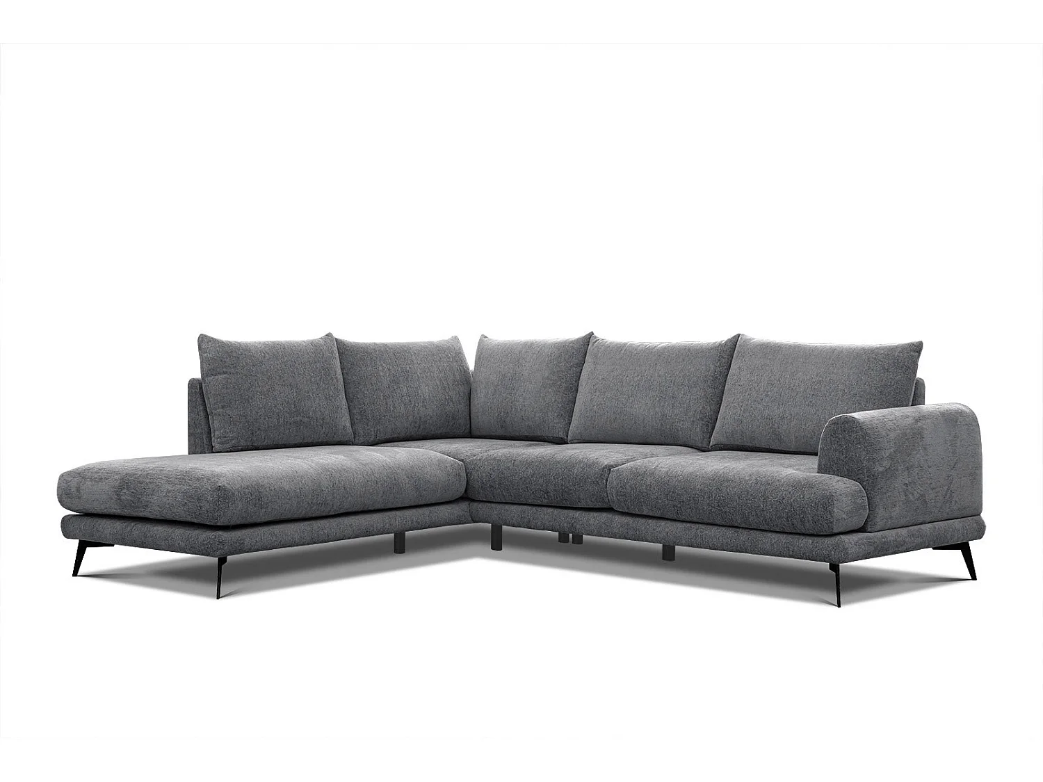 ADRIA Ecksofa 5-Sitzer links, grau