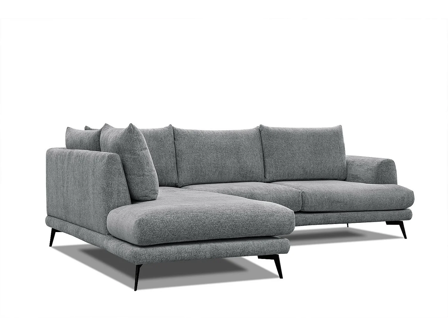 ADRIA Ecksofa 5-Sitzer links, grau