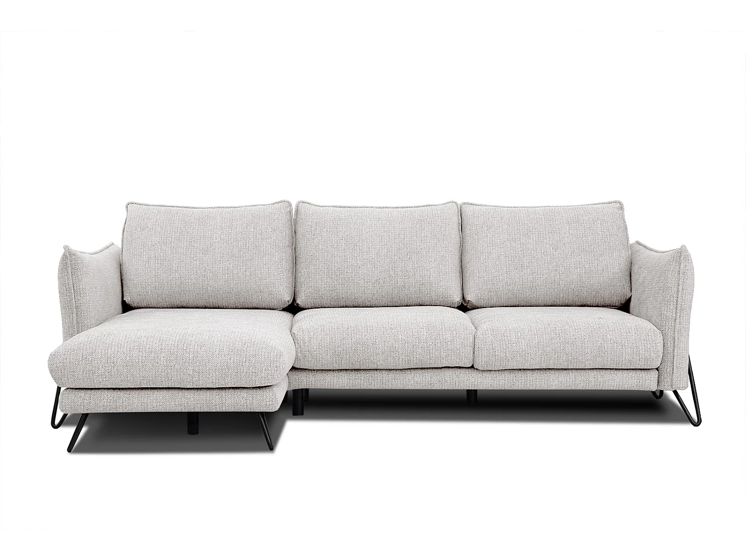 HOSTEN Ecksofa 4-Sitzer links, creme