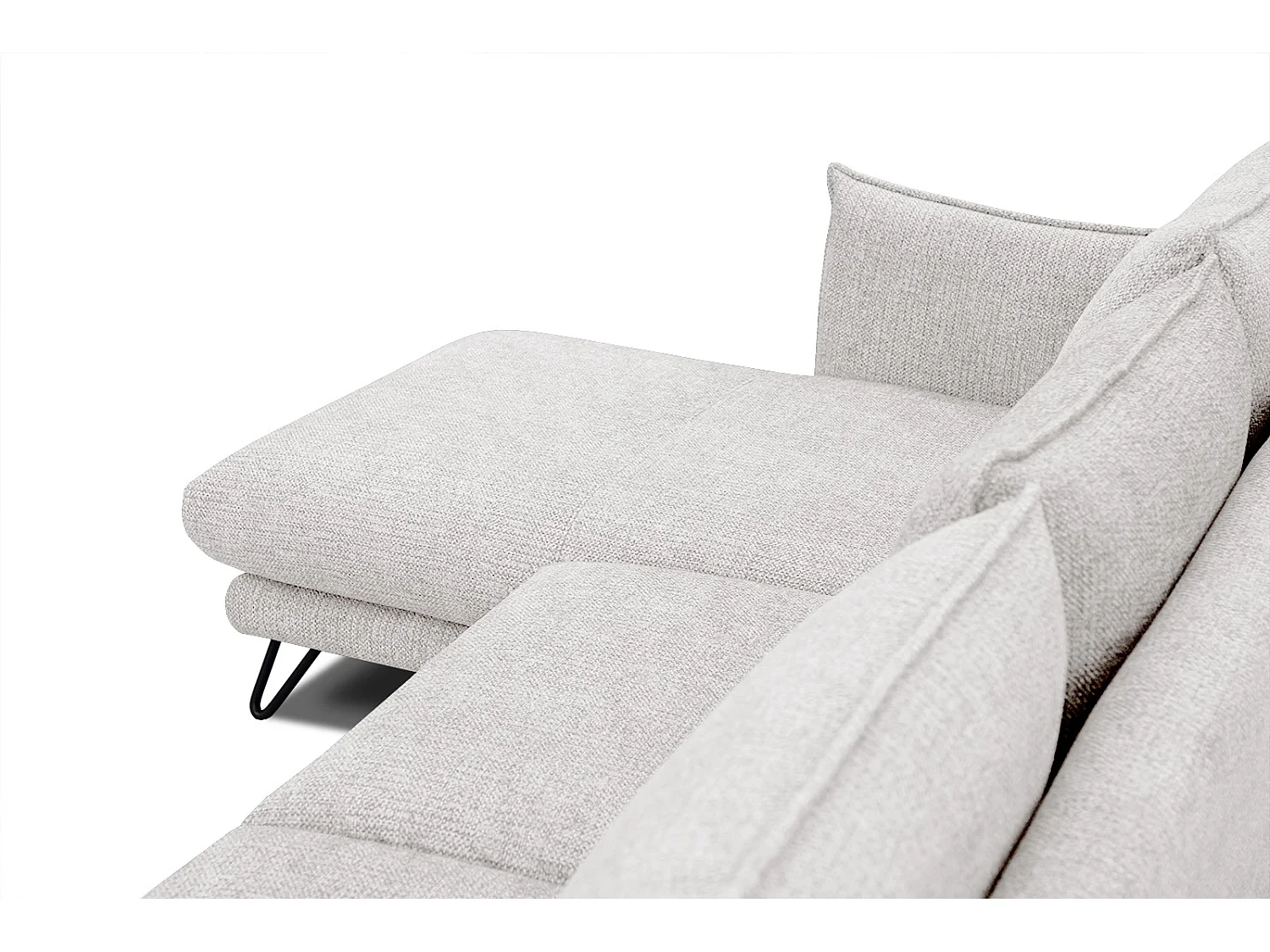 HOSTEN Ecksofa 4-Sitzer links, creme