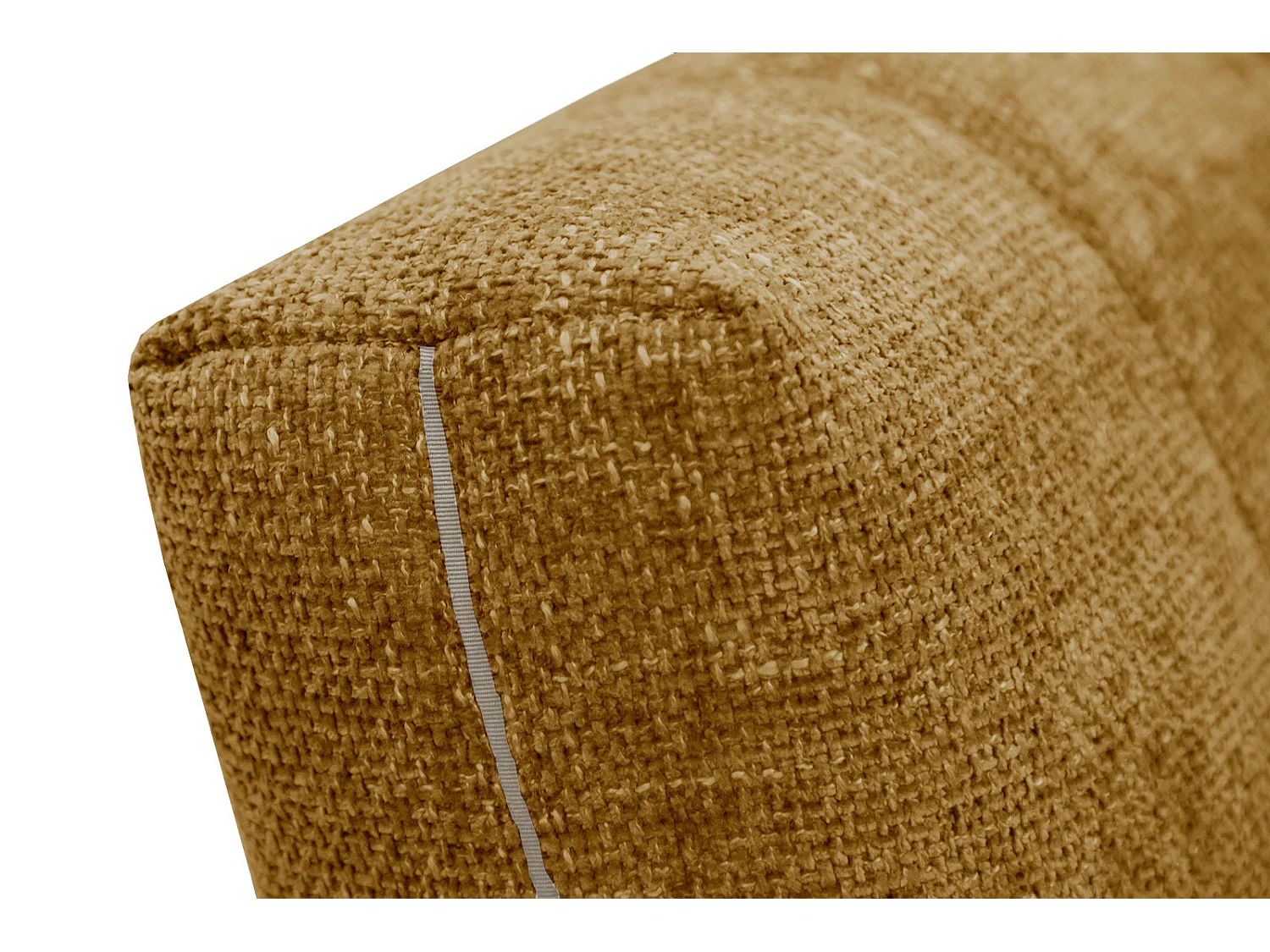 Canapé droit 3 places XXL tissu doré