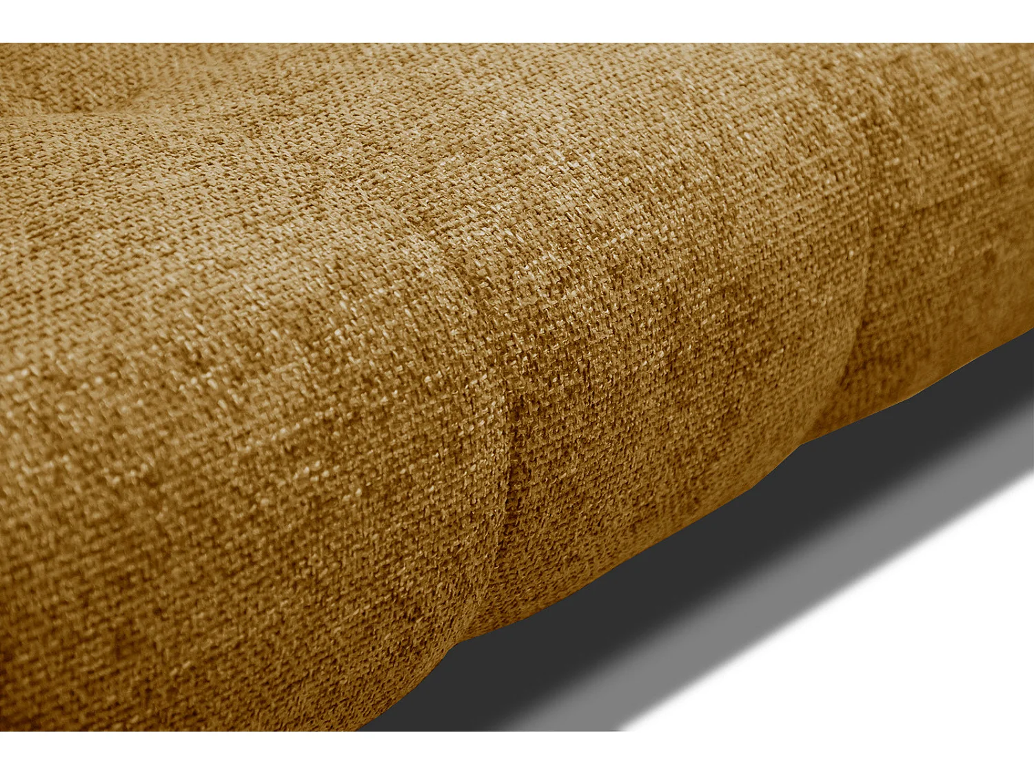 Canapé droit 3 places XXL tissu doré