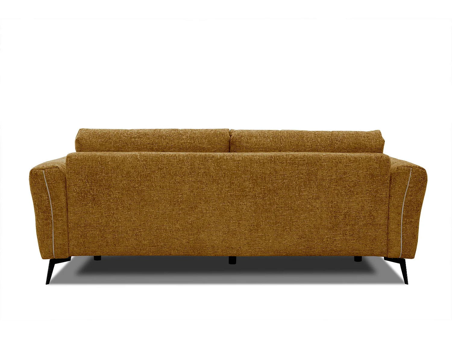 Canapé droit 3 places XXL tissu doré