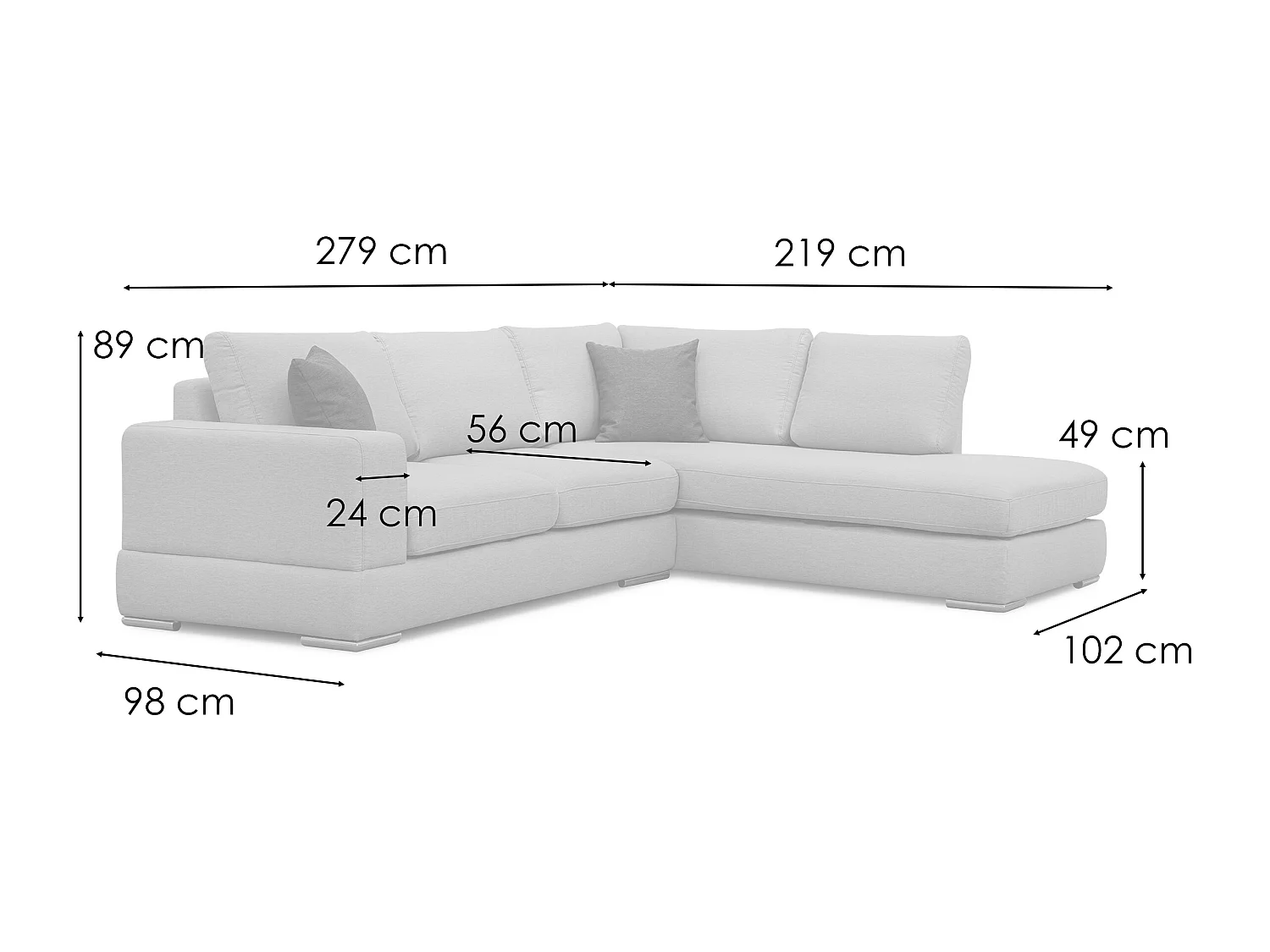 OTTO Ecksofa 5-Sitzer rechts, grün