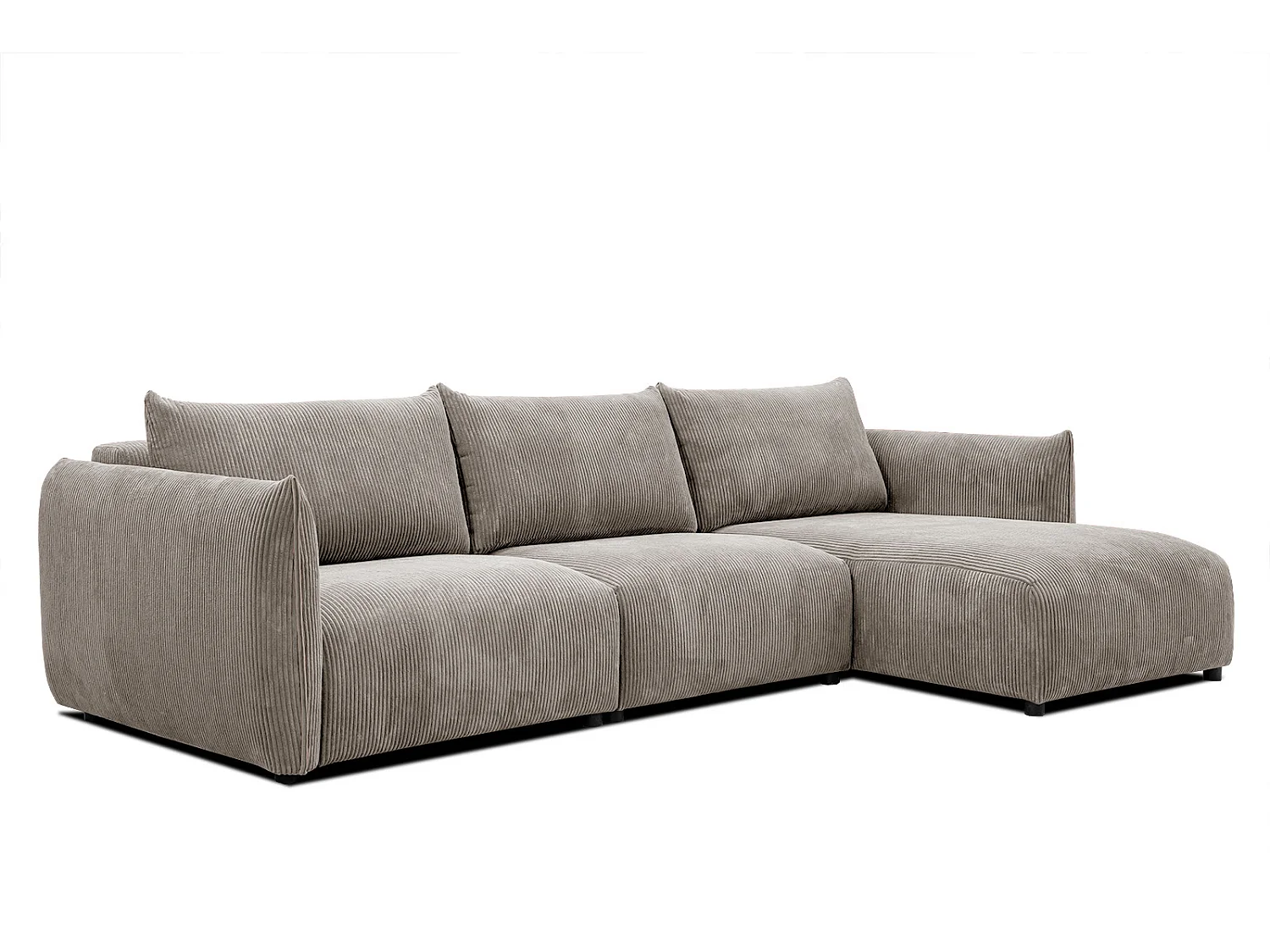 TAUER Ecksofa 5-Sitzer rechts, taupe