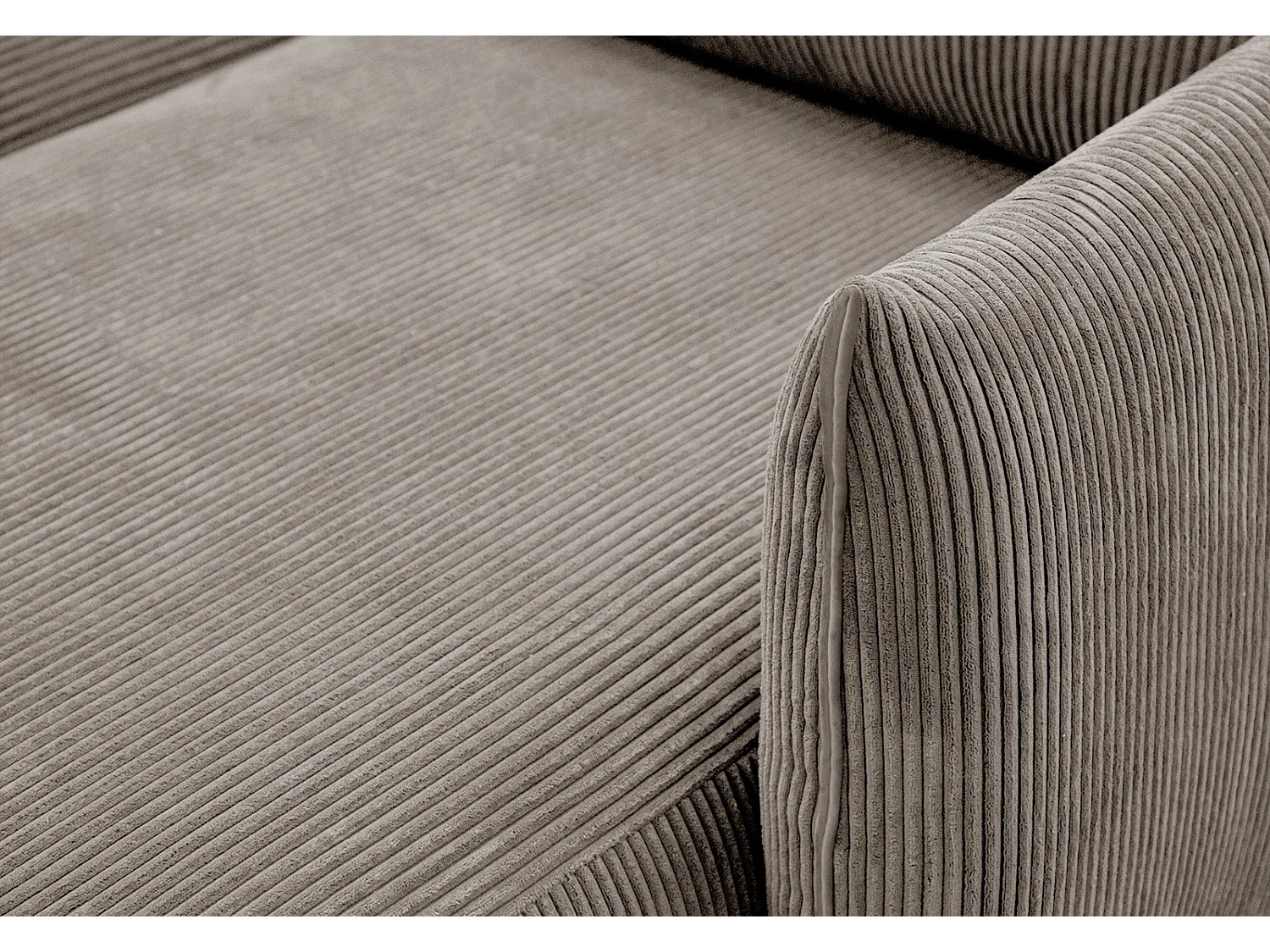 TAUER Ecksofa 5-Sitzer rechts, taupe