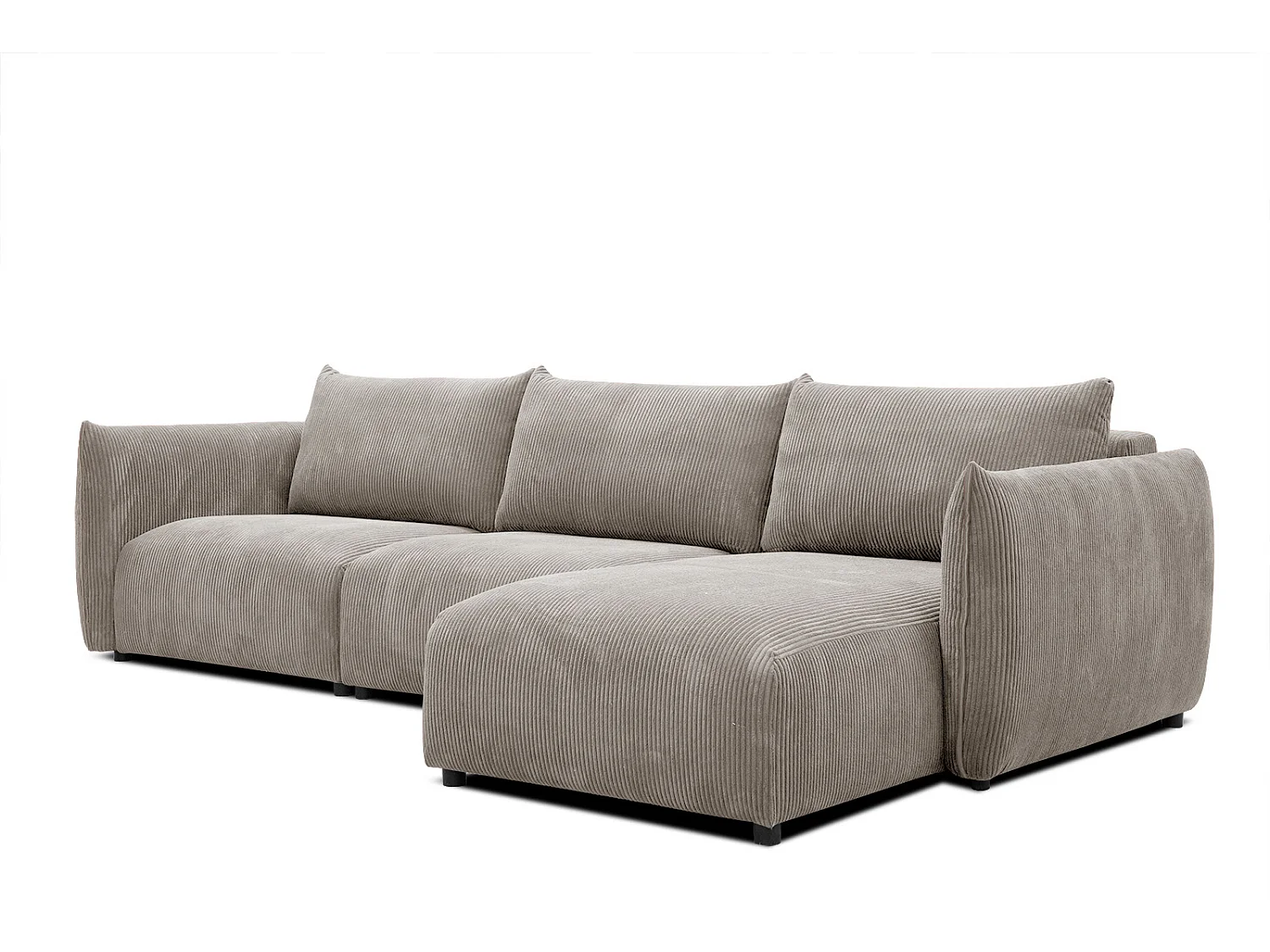 TAUER Ecksofa 5-Sitzer rechts, taupe