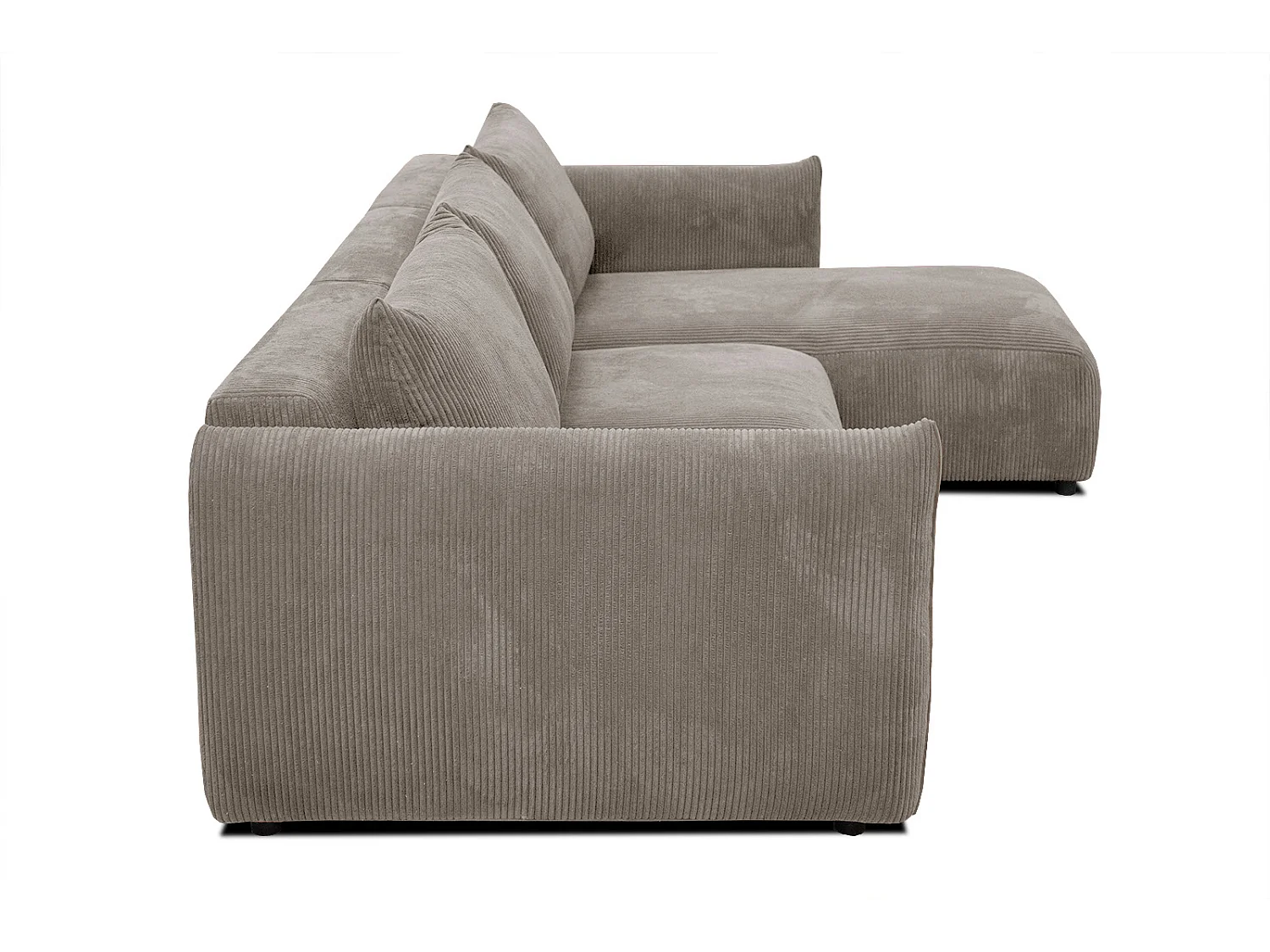 TAUER Ecksofa 5-Sitzer rechts, taupe