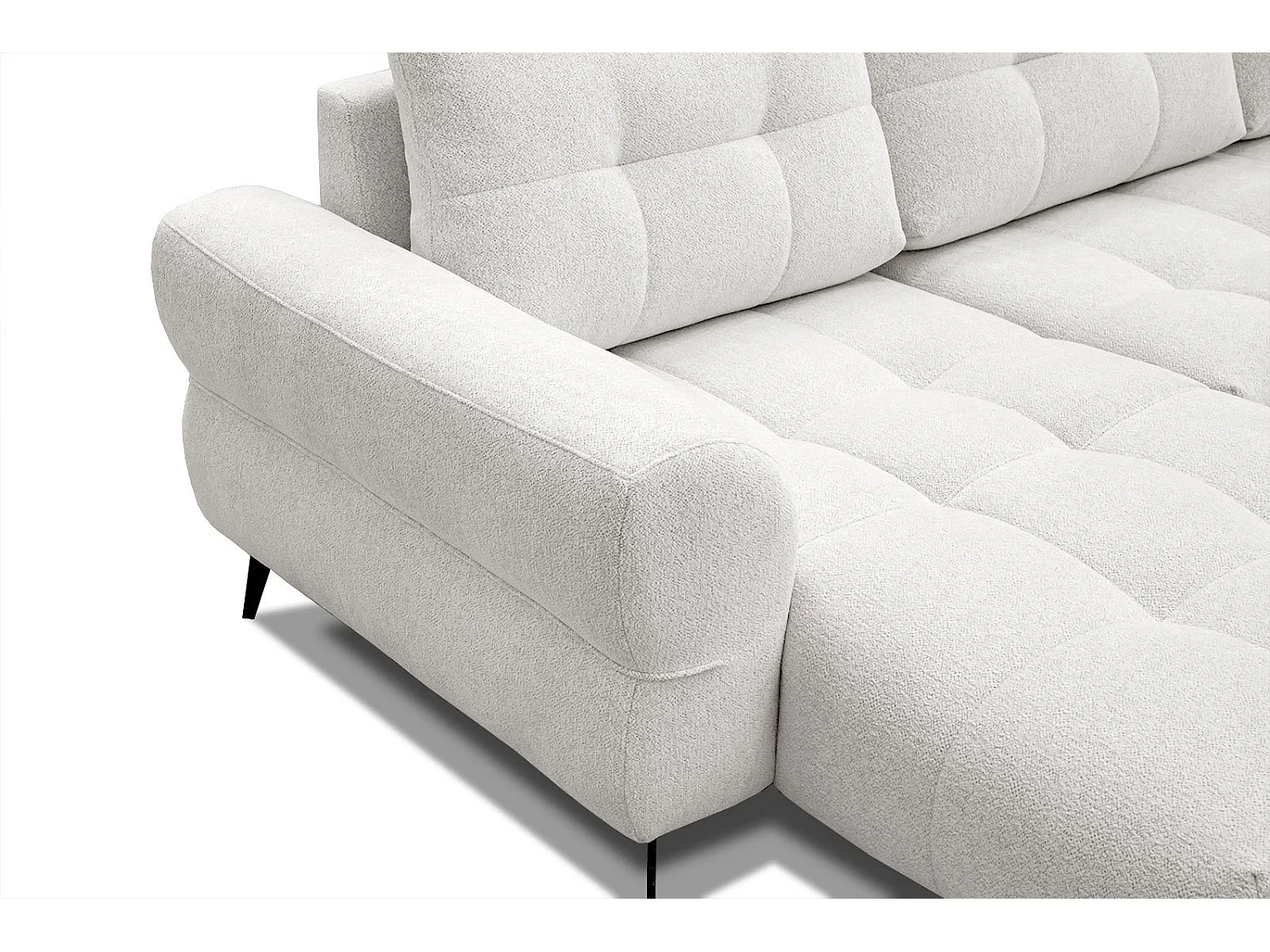 SALVINI Ecksofa 4-Sitzer links, perlweiß